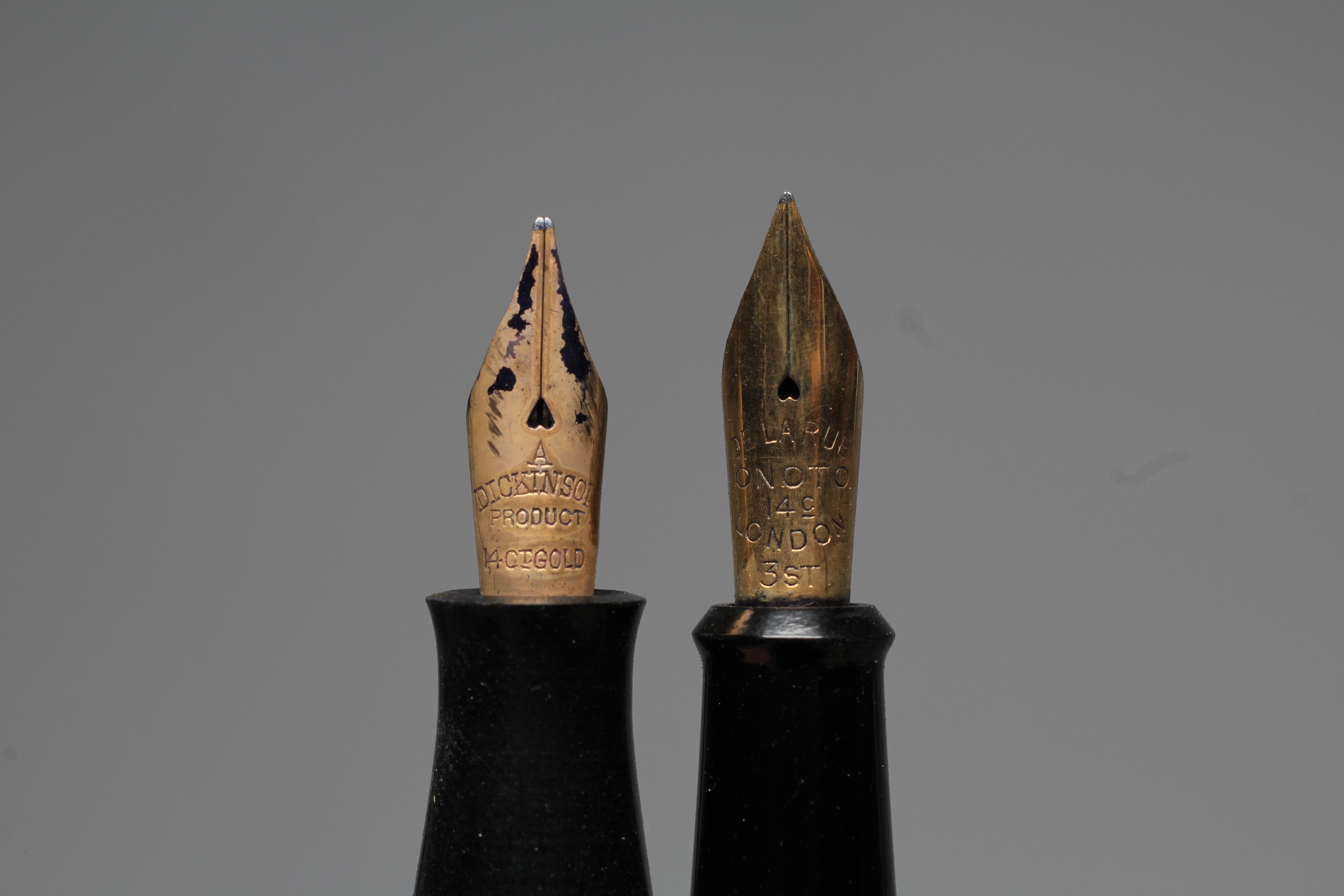 FIVE FOUNTAIN PENS: comprising a black Stephens pen marked 14ct Image