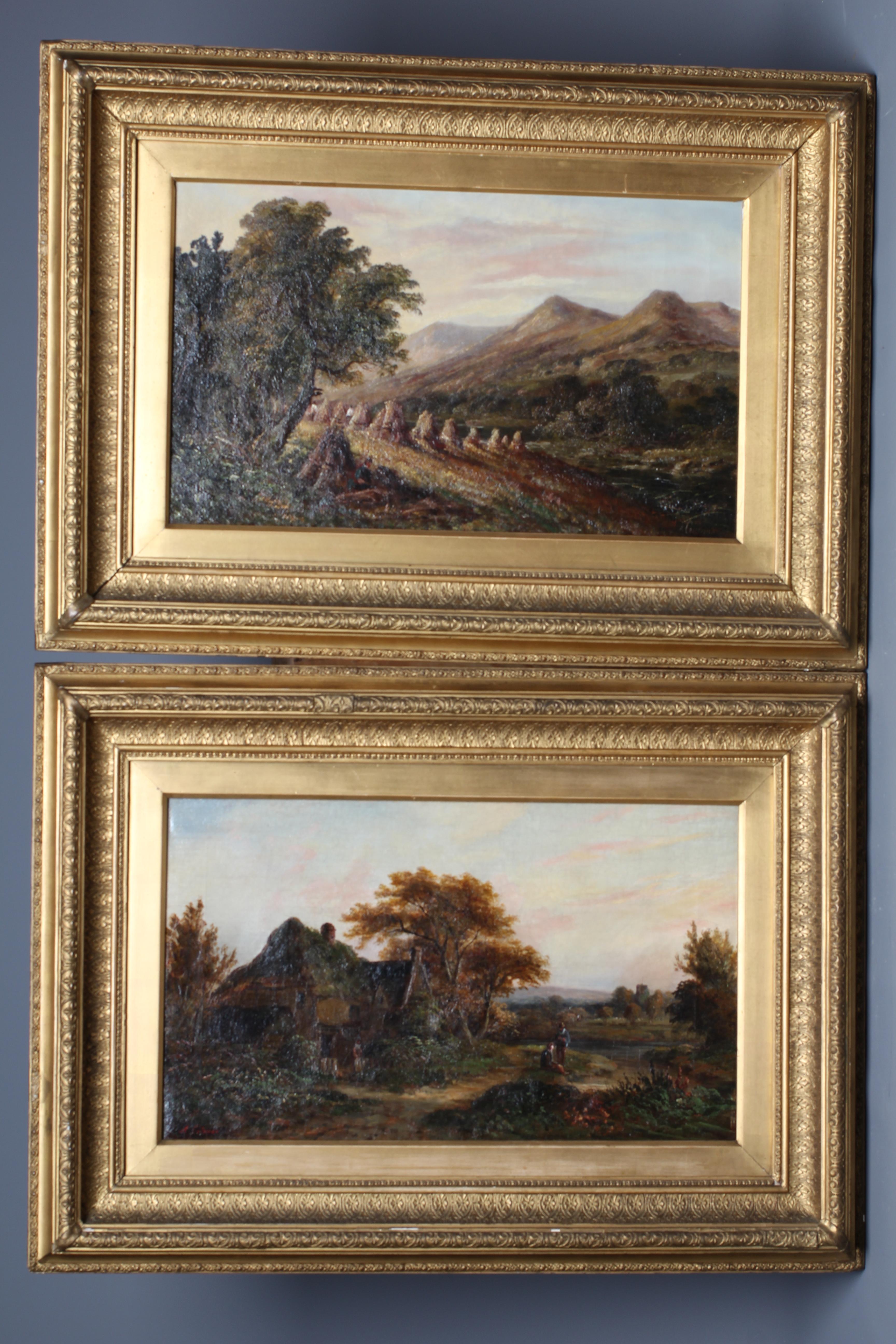A. COLEMAN (British School, Late 19th Century) 'Corn Field North Wales' and 'Rural Cottages', a Image