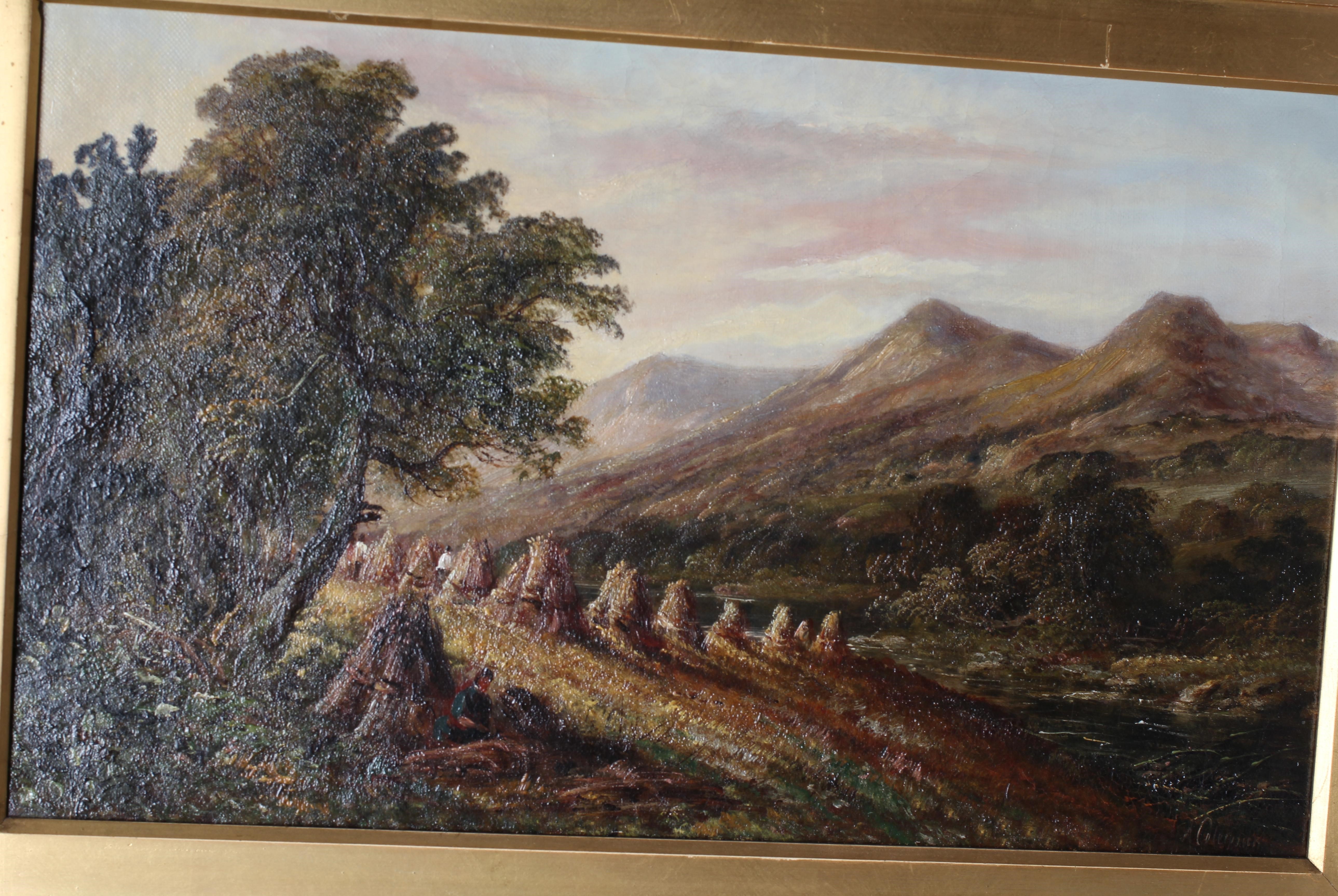 A. COLEMAN (British School, Late 19th Century) 'Corn Field North Wales' and 'Rural Cottages', a Image