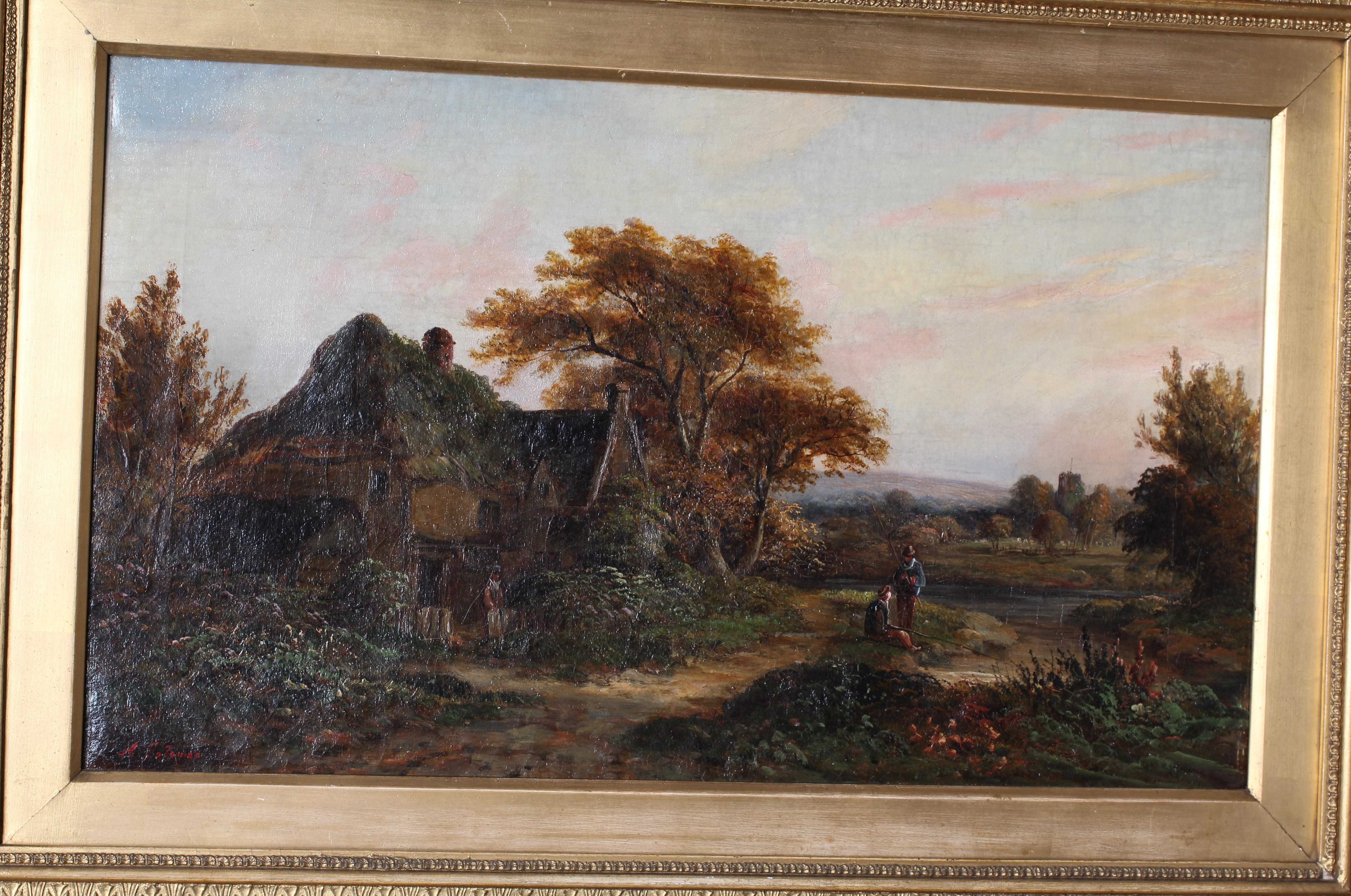 A. COLEMAN (British School, Late 19th Century) 'Corn Field North Wales' and 'Rural Cottages', a Image