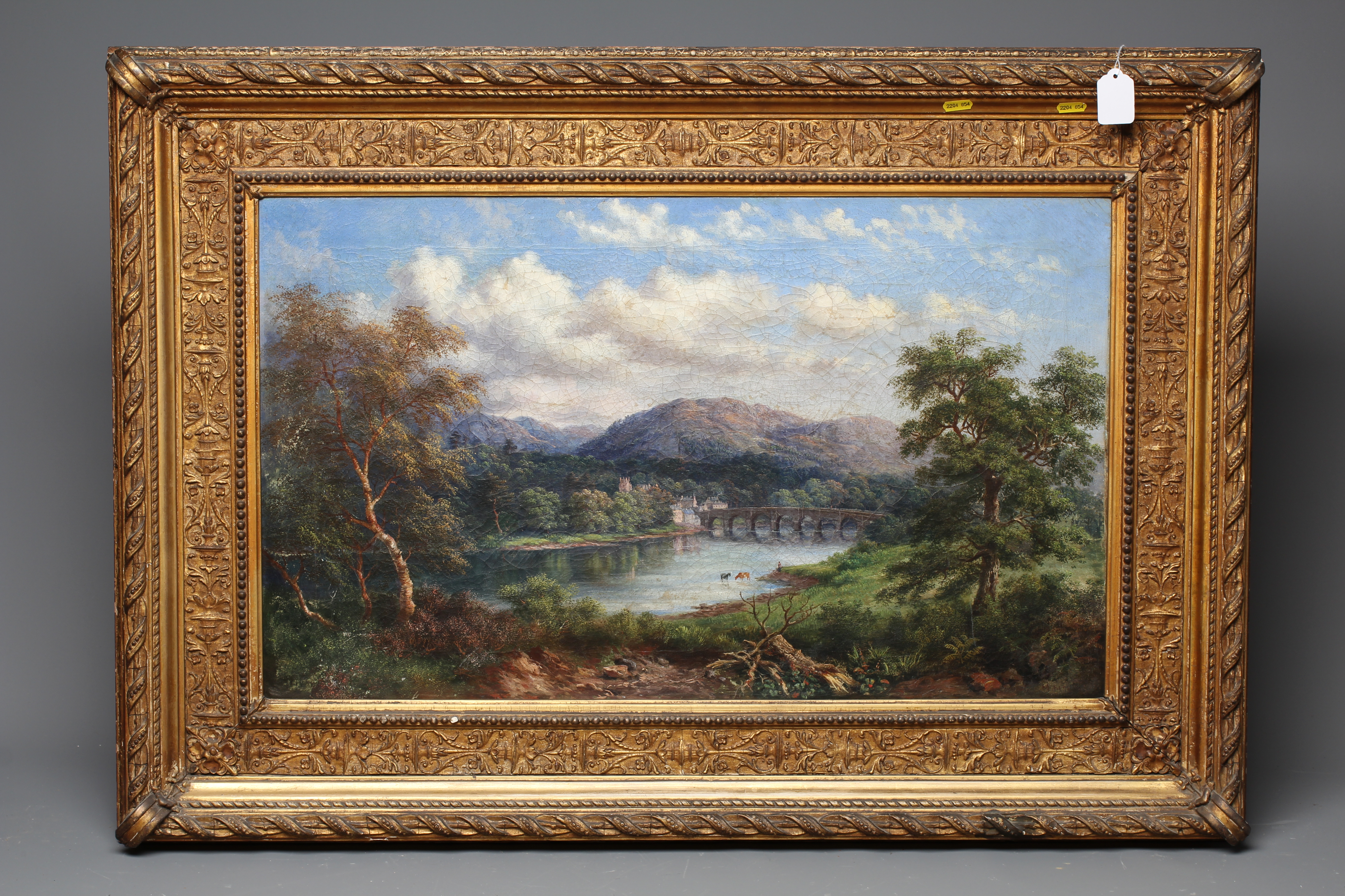 MACLEAN (British School, 19th Century) The Bridge at Dunkeld, signed lower right, inscribed verso Image