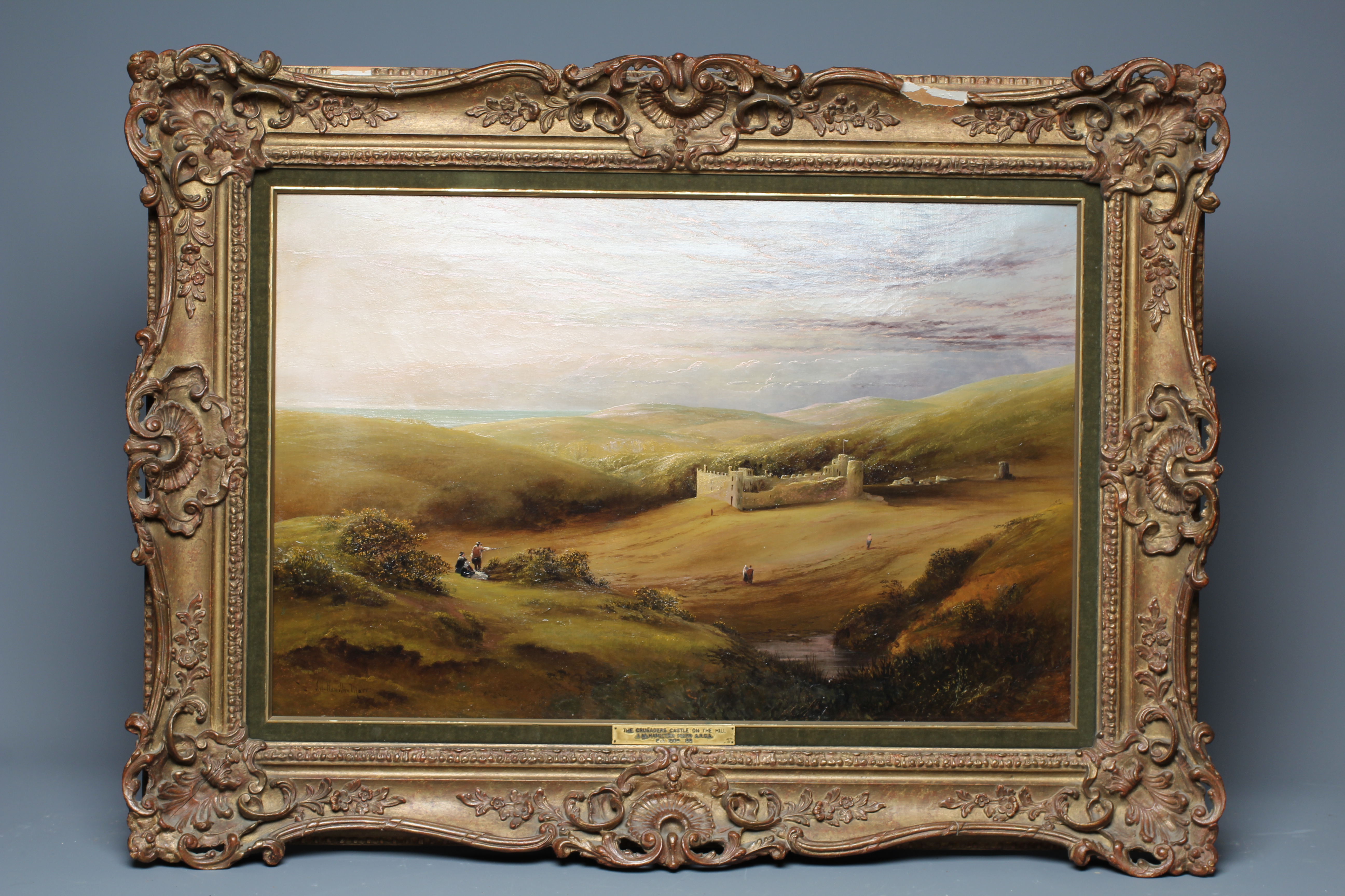 J W HAMILTON MARR (1846-1913) The Crusaders Castle on the Hill, signed lower left, oil on canvas, 19 Image