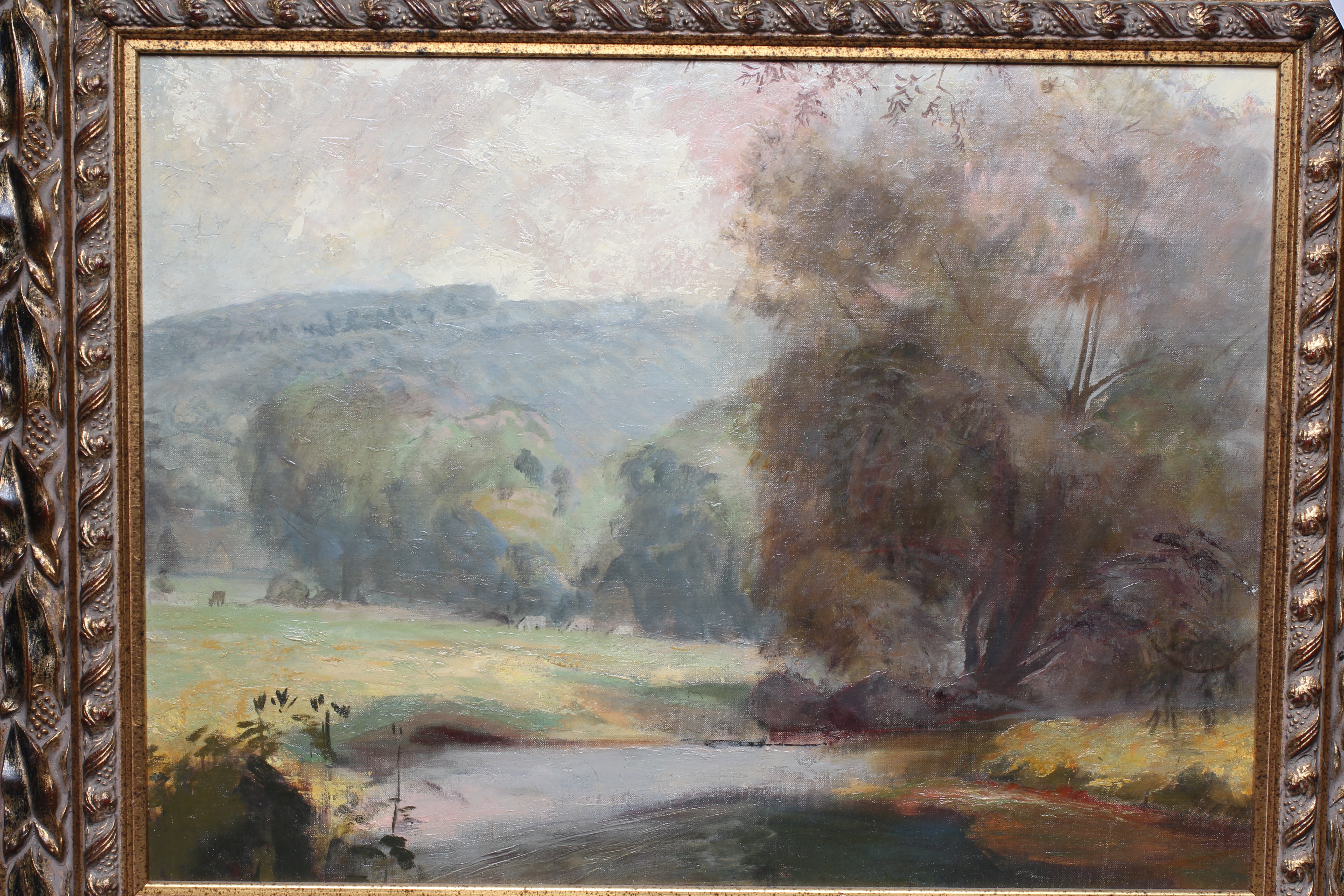 GEORGE BUTLER (1904-1999) Near Bakewell, oil on board, 22" x 29", modern gilt frame Image