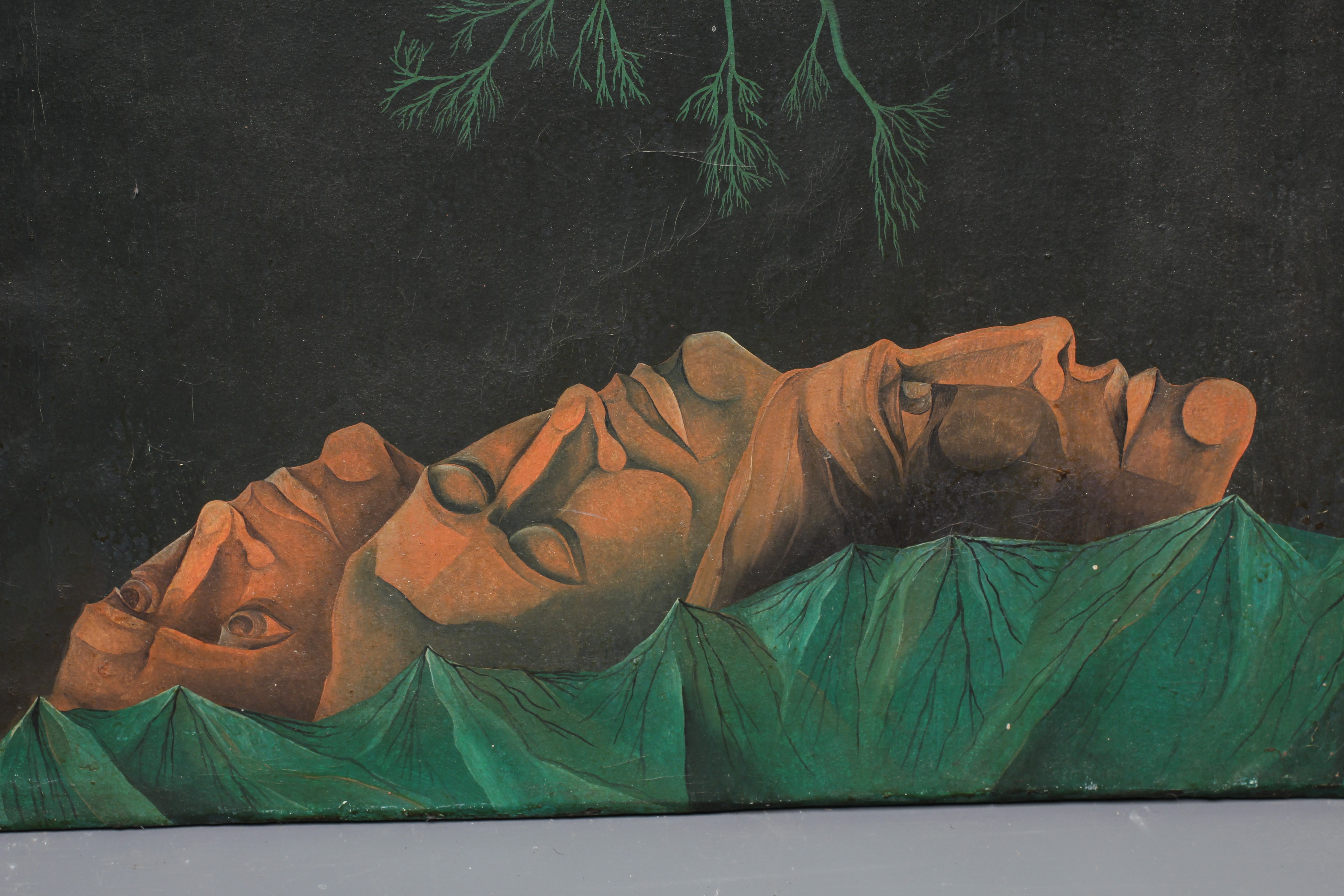 CONTINENTAL SCHOOL (20th Century) Surreal Landscape, indistinctly signed top left, oil on canvas, Image