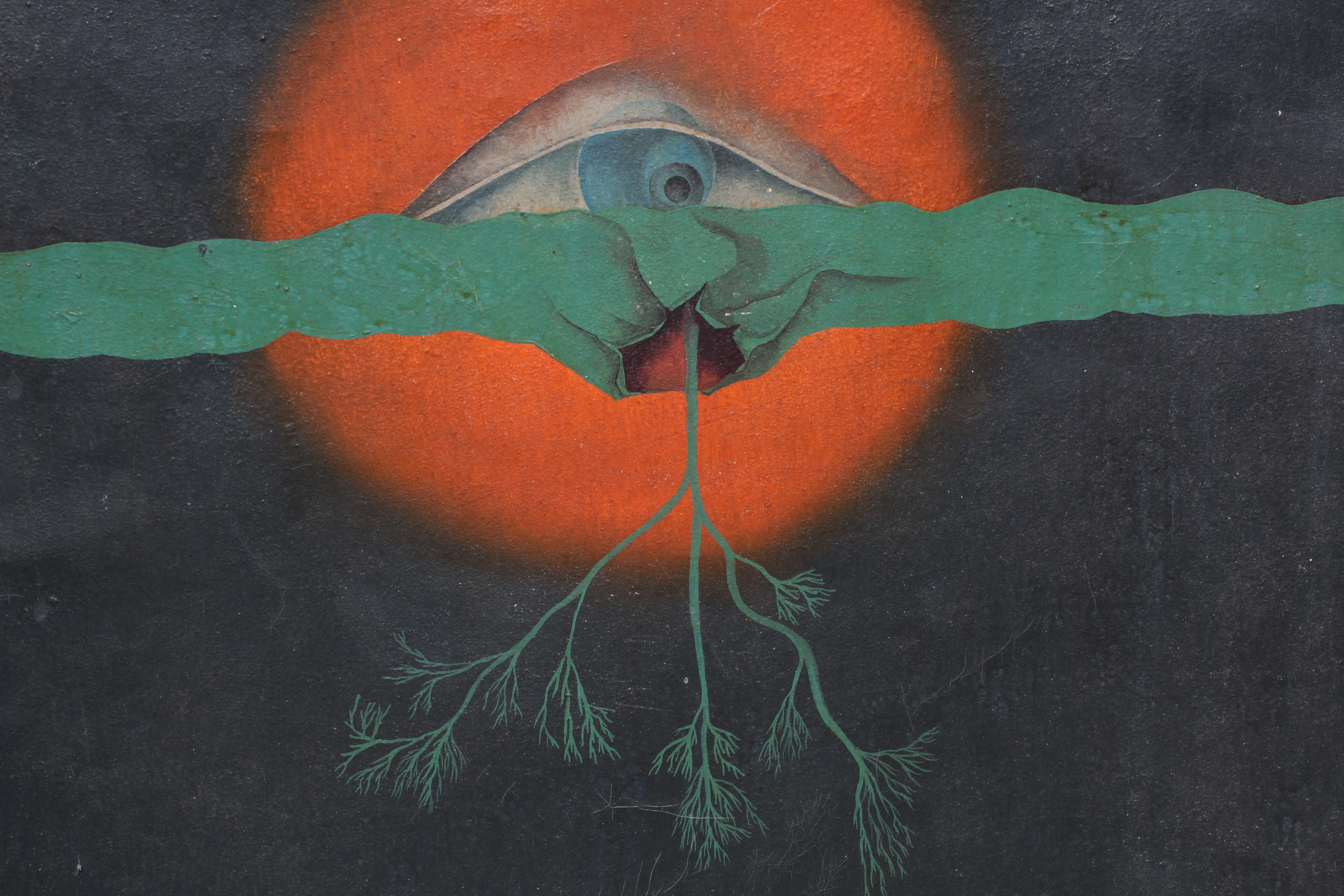 CONTINENTAL SCHOOL (20th Century) Surreal Landscape, indistinctly signed top left, oil on canvas, Image