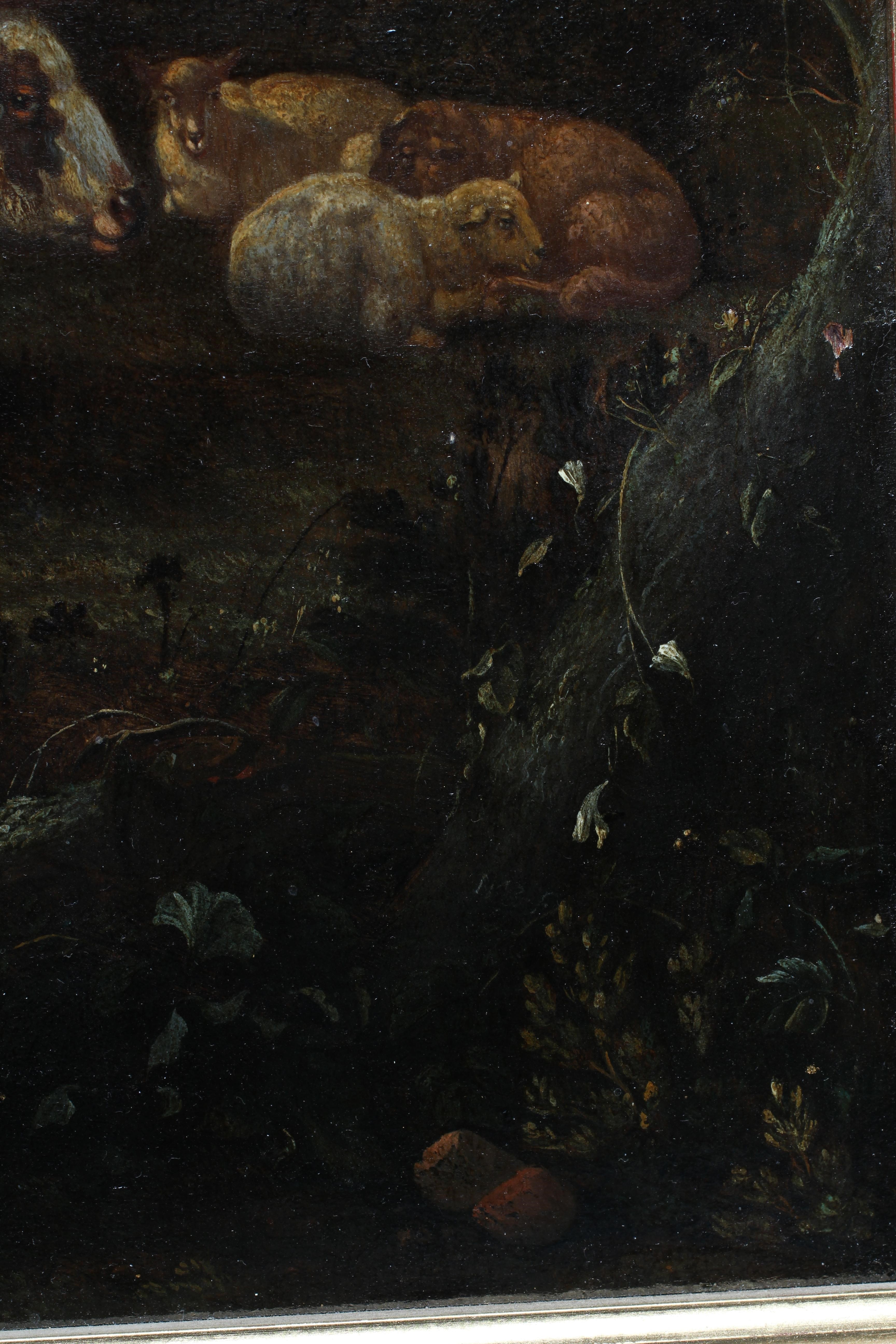 ITALIAN SCHOOL (19th Century) Cattle in an Italianate Landscape, oil on panel, 15 3/4" x 11 1/2", Image