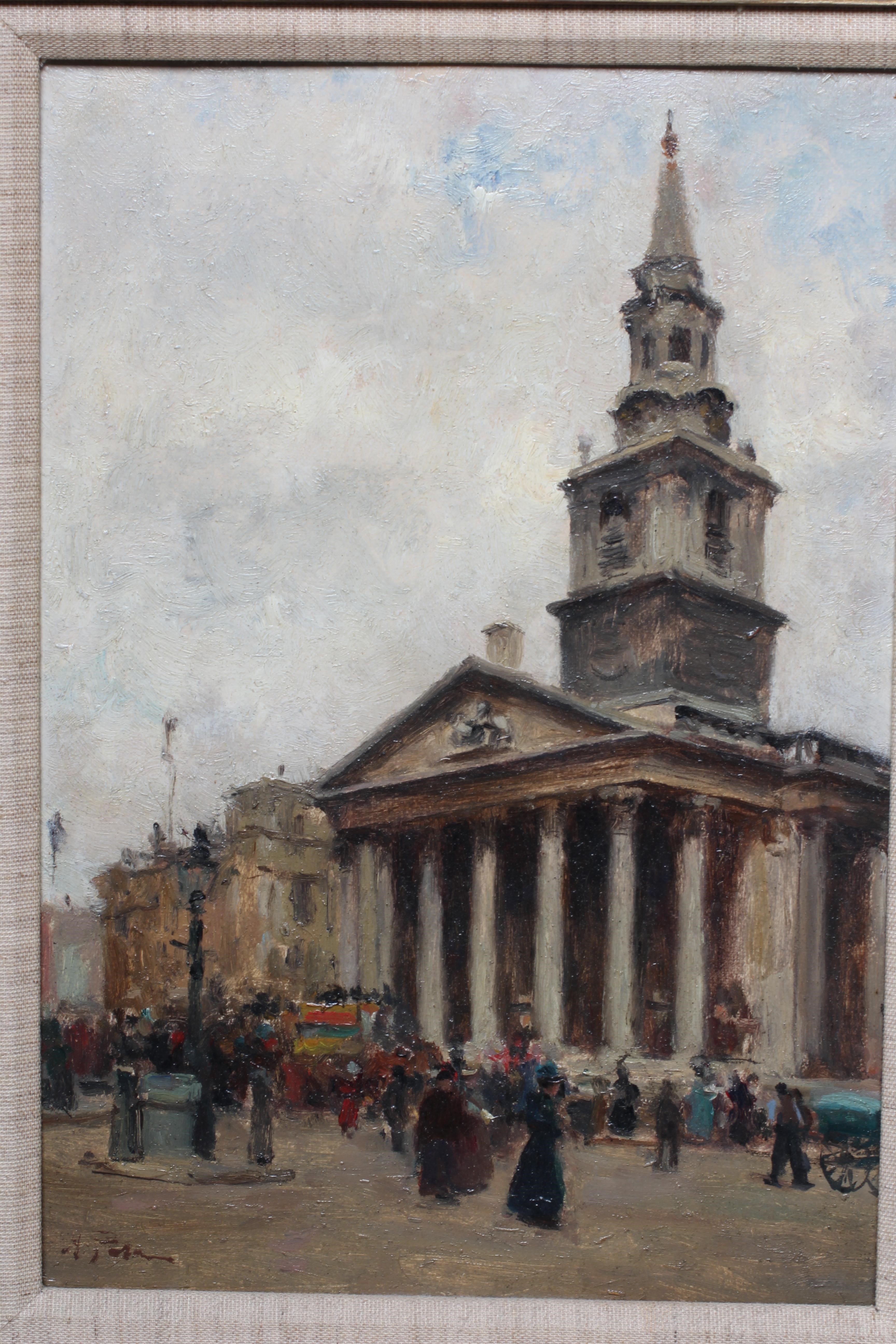ALBERTO PISA (1864-1927/30) St Martin-in-the-Fields, signed lower left, oil on board,The Fine Art Image