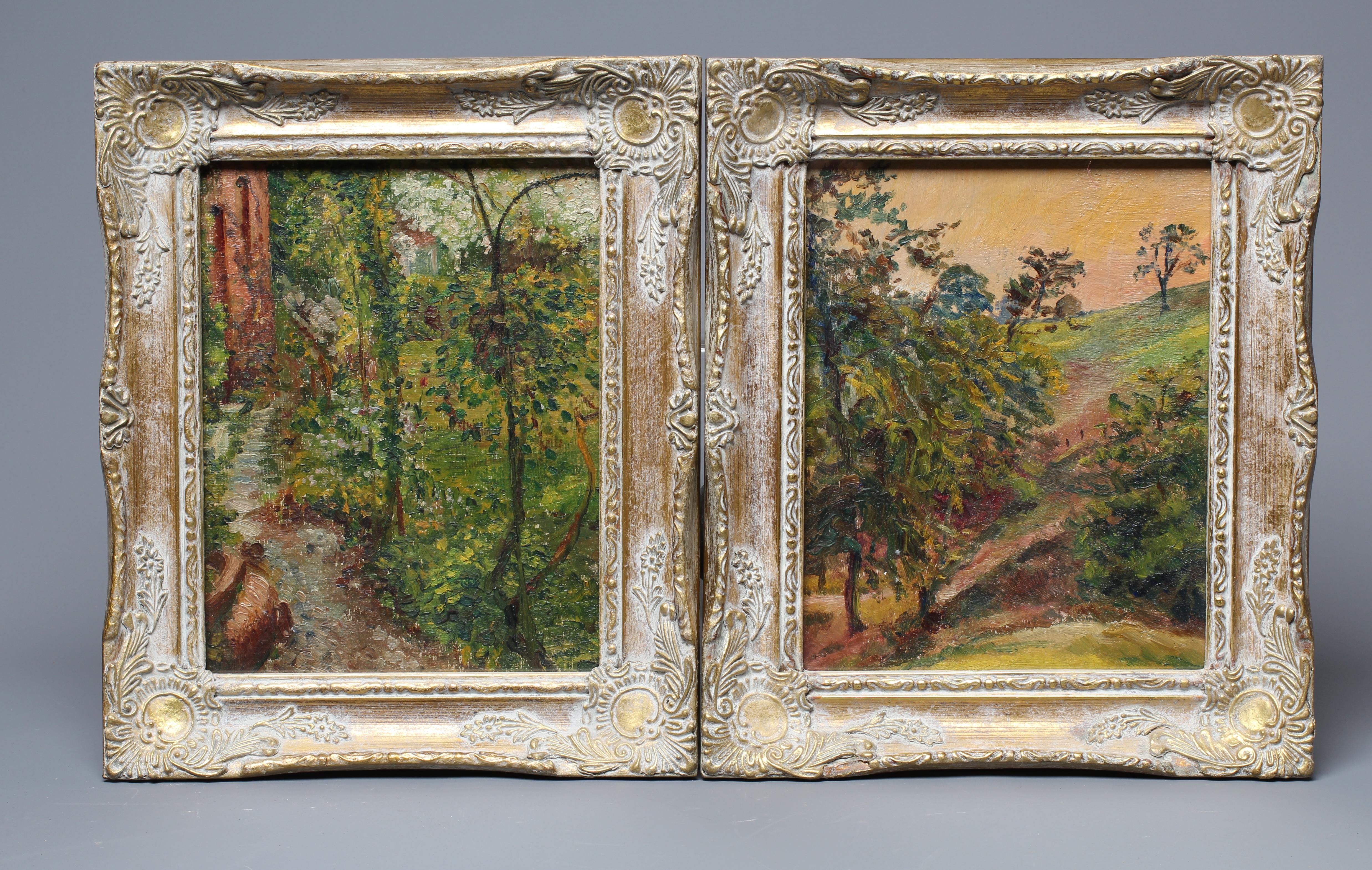 LEGRANDE (French School, Early 20th Century) 'The Garden Path' and 'Hillside View', a pair Image