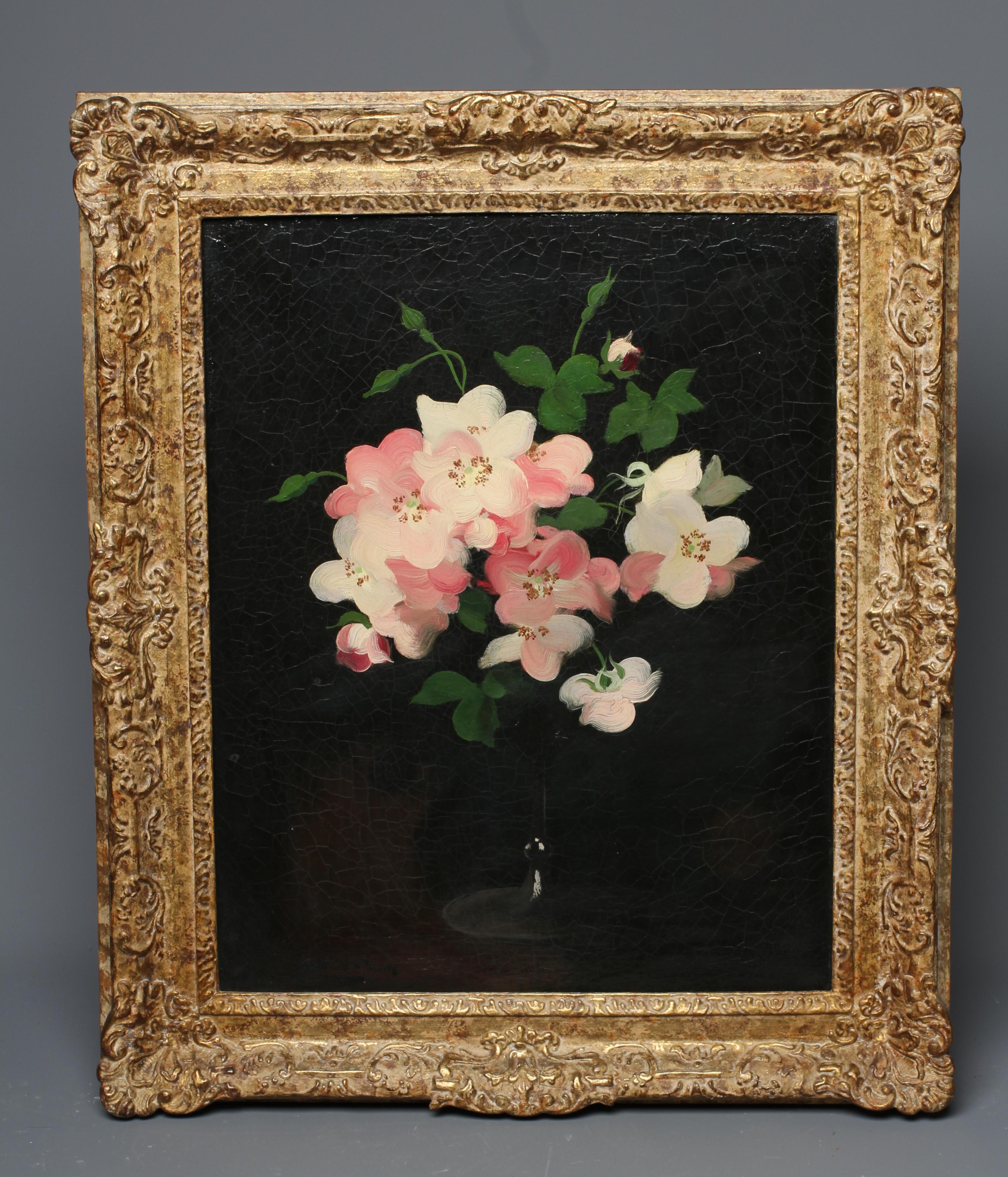 JAMES STUART PARK (1862-1933) Still Life of Pink and White Roses, signed lower left, oil on canvas, Image