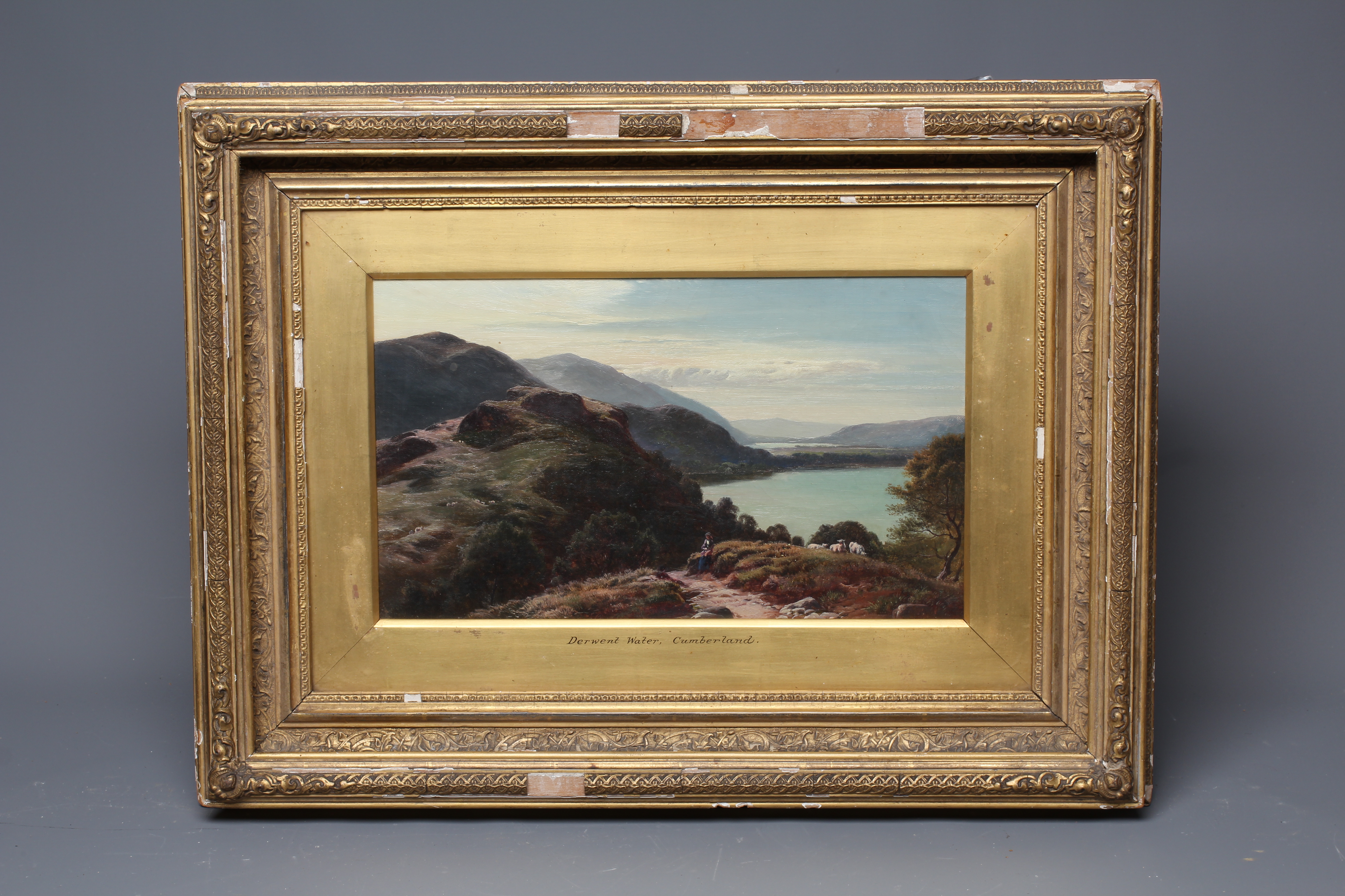 SIDNEY RICHARD PERCY (1821-1886) Derwent Water, Cumberland, signed and dated 1876 lower right, oil Image