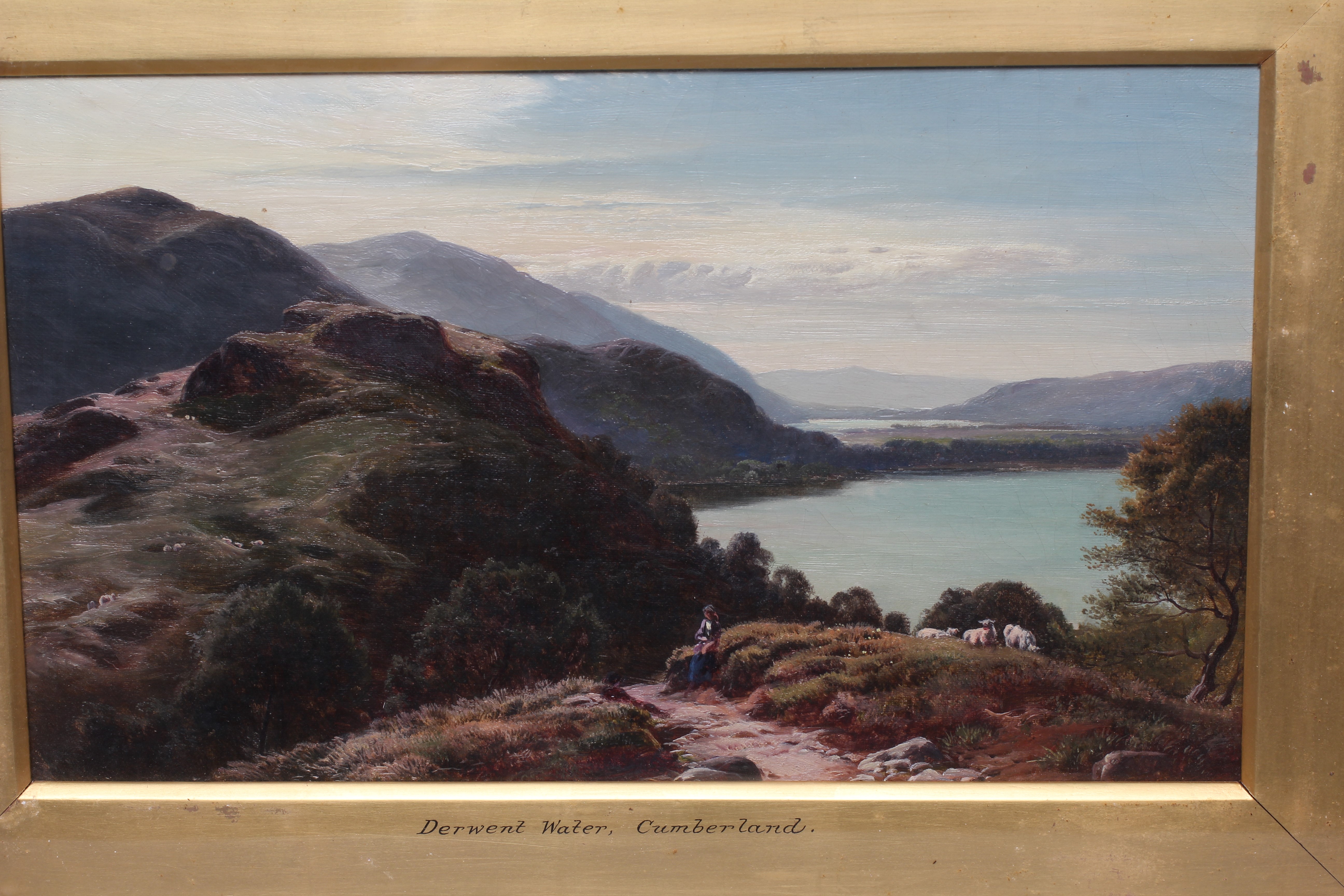 SIDNEY RICHARD PERCY (1821-1886) Derwent Water, Cumberland, signed and dated 1876 lower right, oil Image