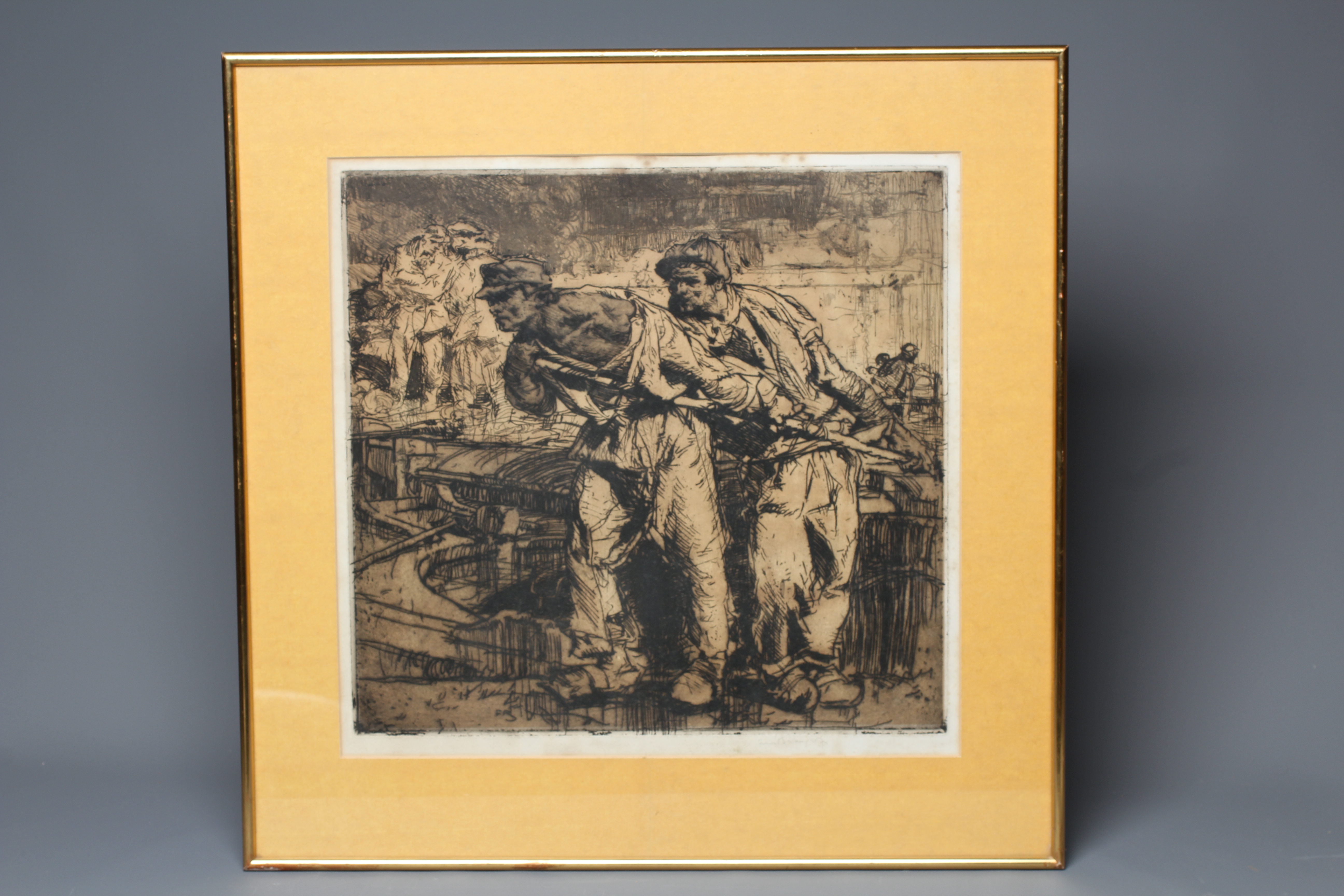 FRANK BRANGWYN (1867-1956) The Boatman, signed in the margin lower right, Upper Grosvenor Galleries Image