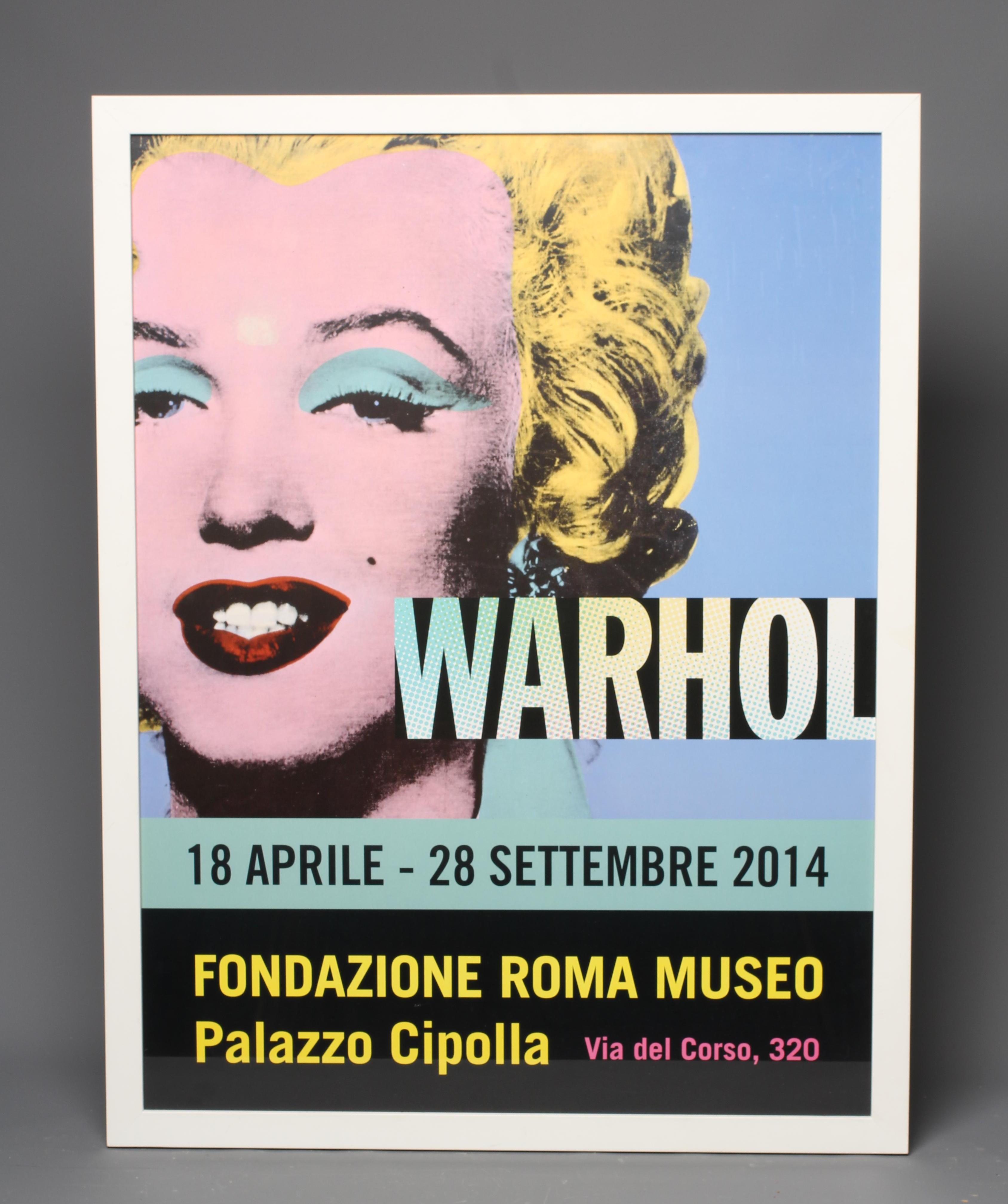A 21ST CENTURY ANDY WARHOL EXHIBTION POSTER, titled "Warhol, 18 Aprile-28 Settembre 2014, Fondazione Image