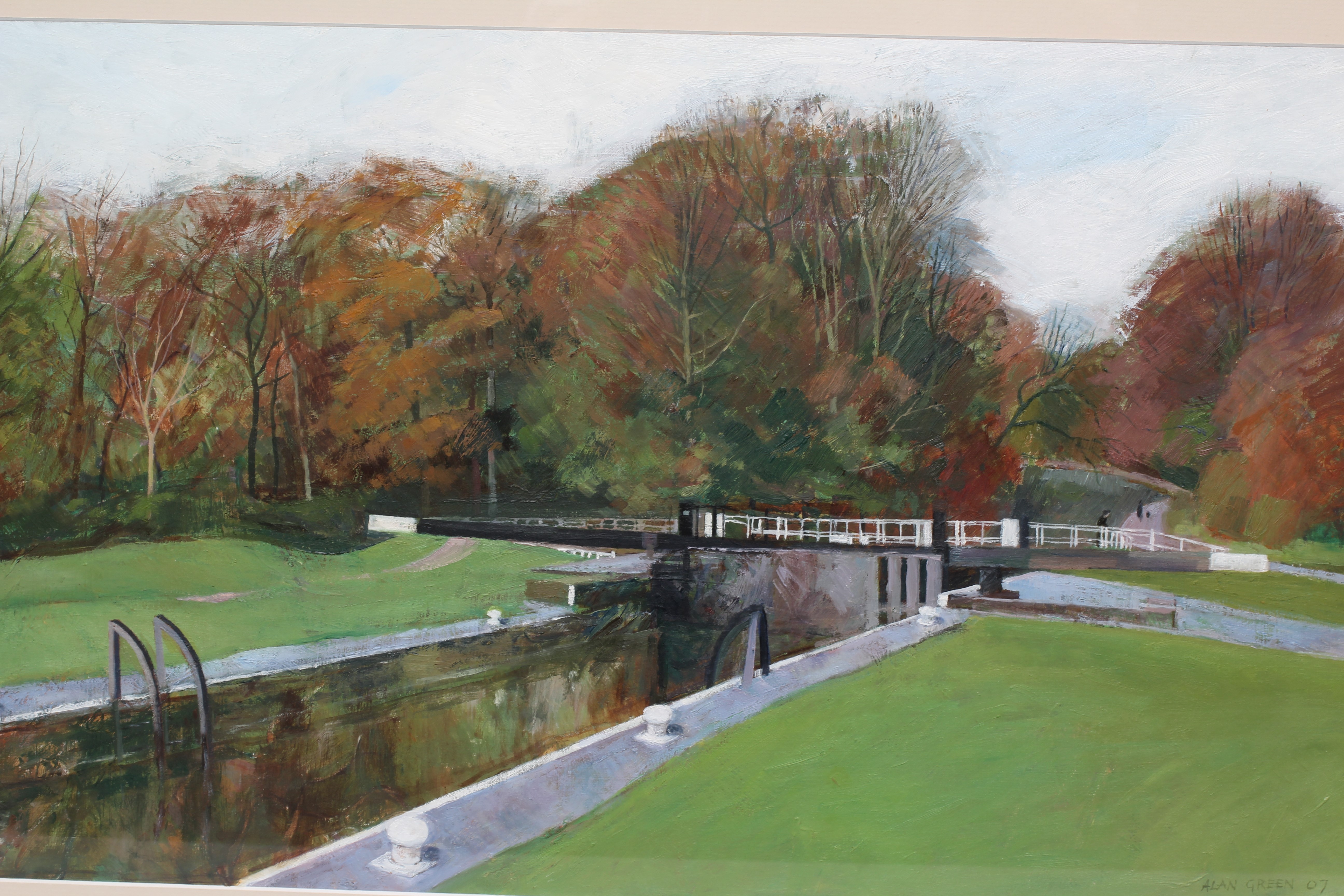 ALAN JOHN GREEN (1921-2020) Hirst Loch, Saltaire, signed lower right, dated '07, oil on board, 13 Image
