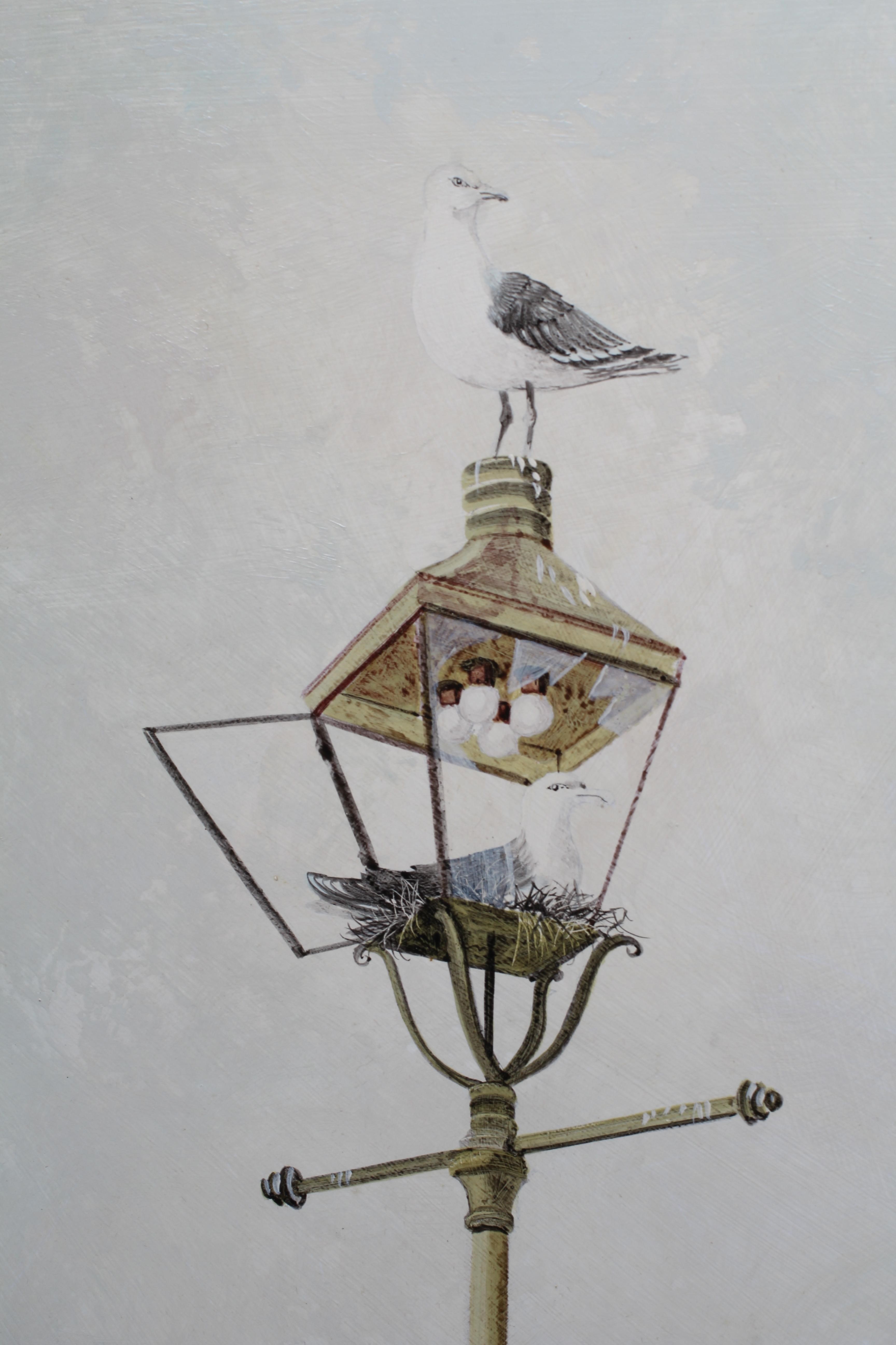 NEIL SIMONE (B.1947) The Lighthouse Keepers, signed lower right, inscribed verso with title, oil on Image