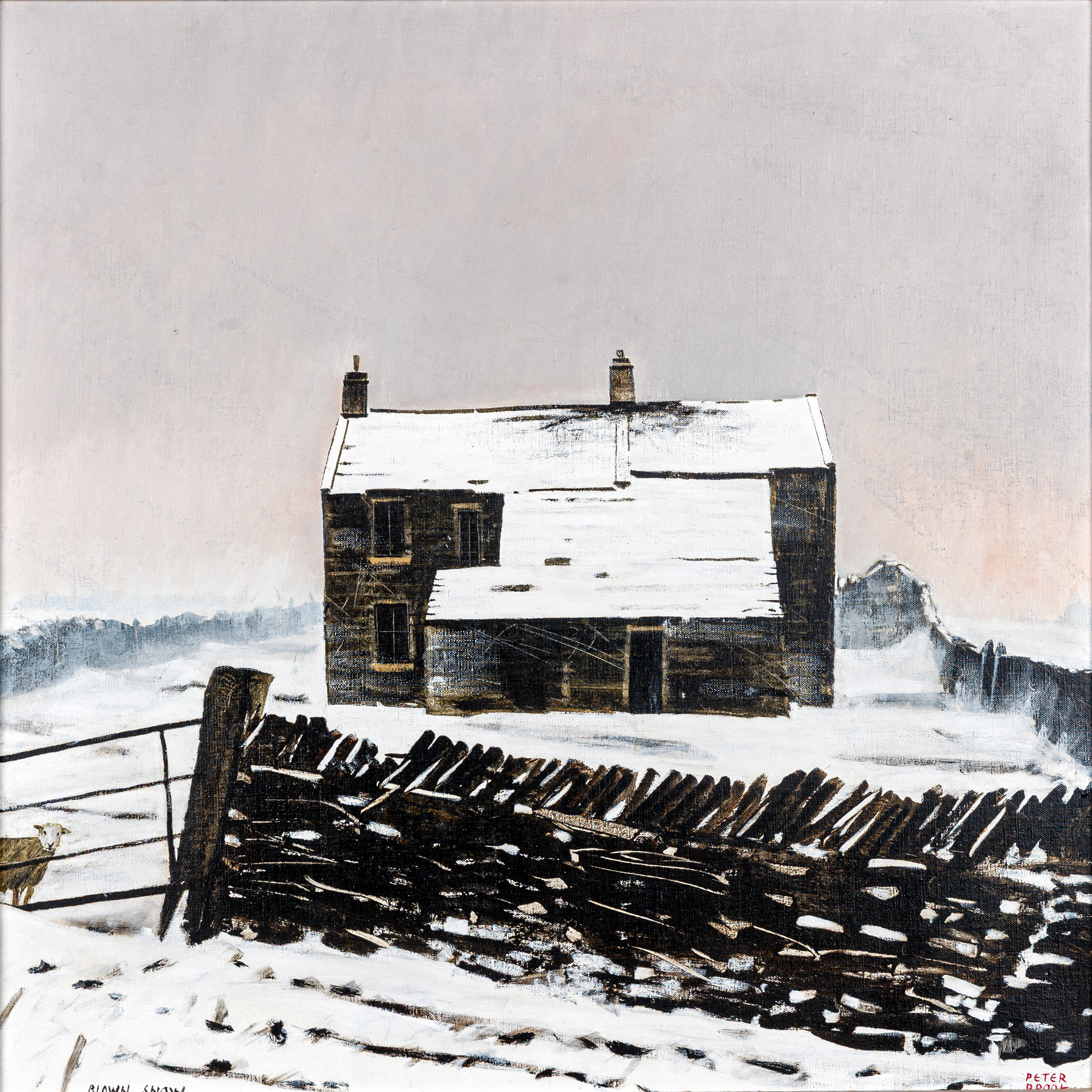 PETER BROOK (1927-2009) Blown Snow, signed lower right, inscribed lower left with title, oil on Image