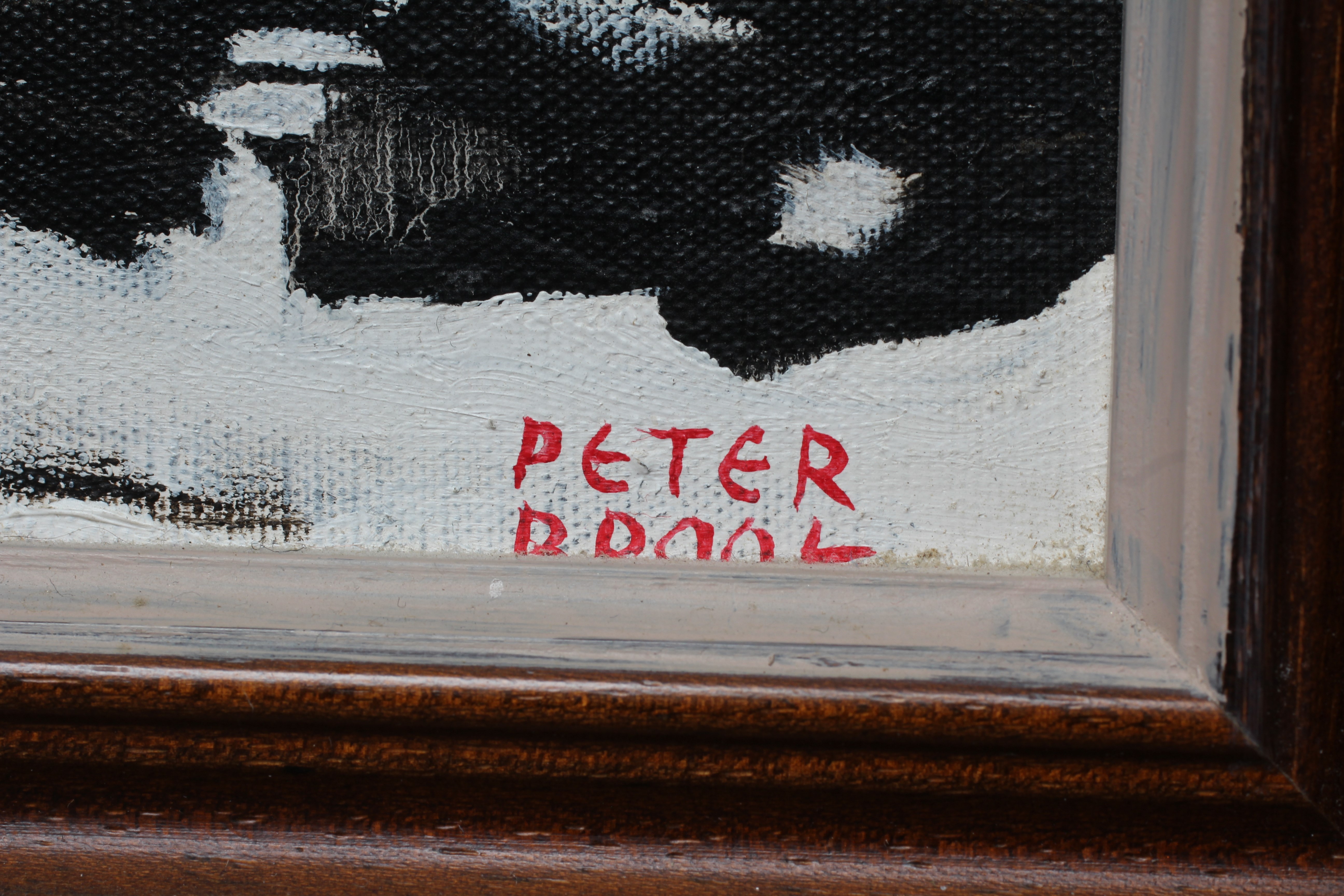 PETER BROOK (1927-2009) Blown Snow, signed lower right, inscribed lower left with title, oil on Image