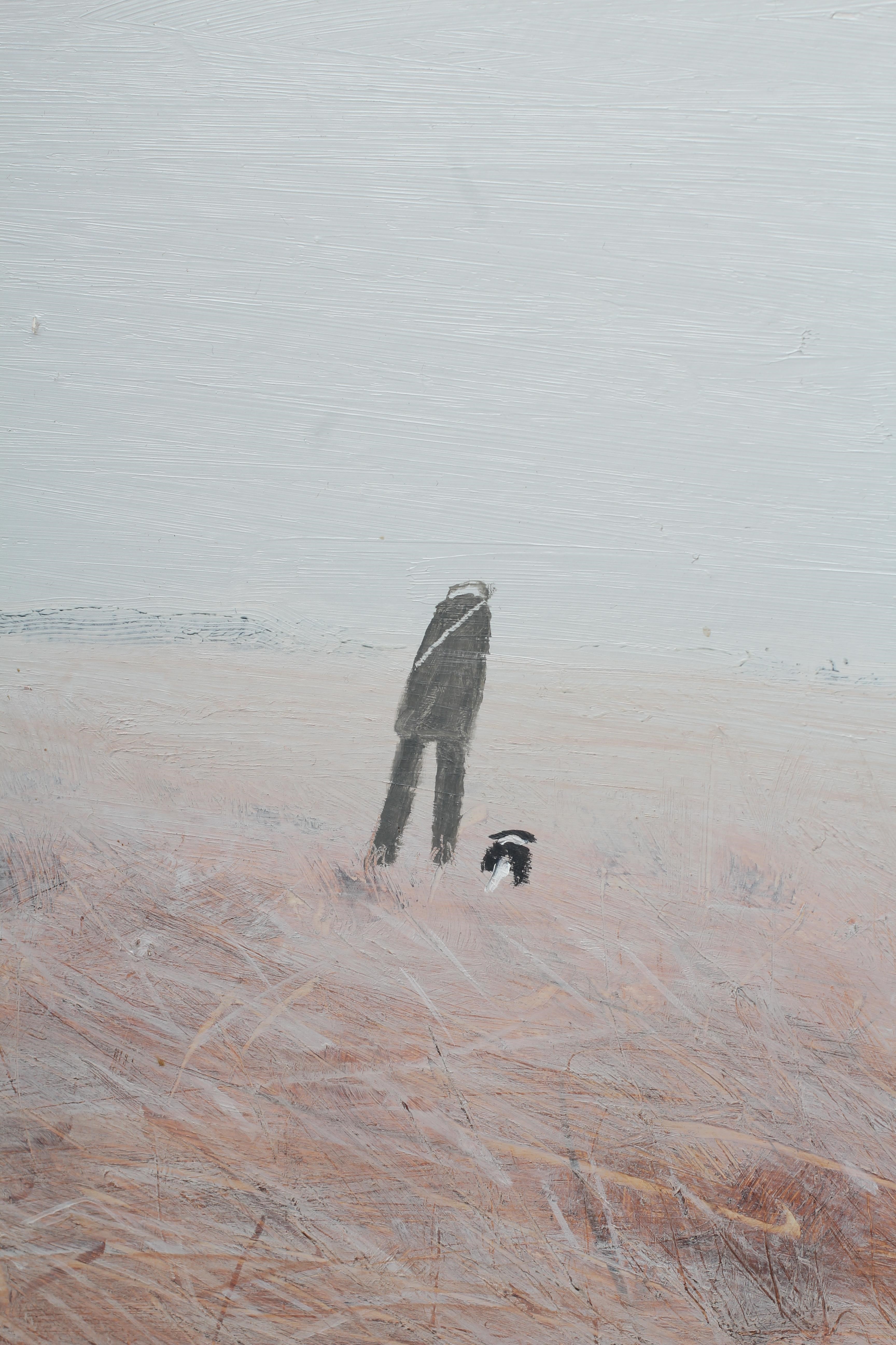 PETER BROOK (1927-2009) Going On, signed and inscribed with title lower right, oil on board, 19 1/2" Image