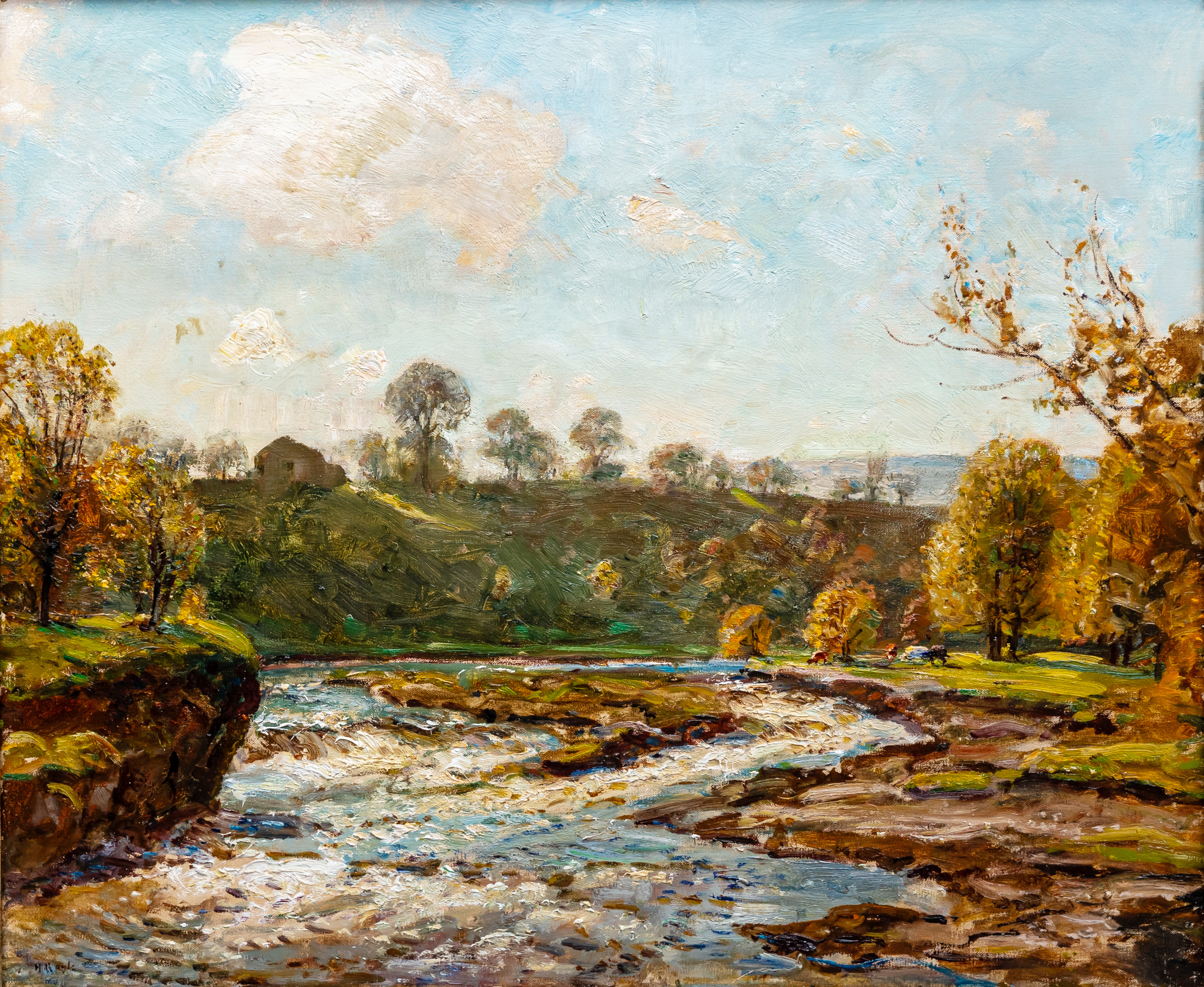 HERBERT ROYLE (1870-1958) The Ghaistrills, Grassington, signed lower left, oil on canvas, 20 1/2" x Image