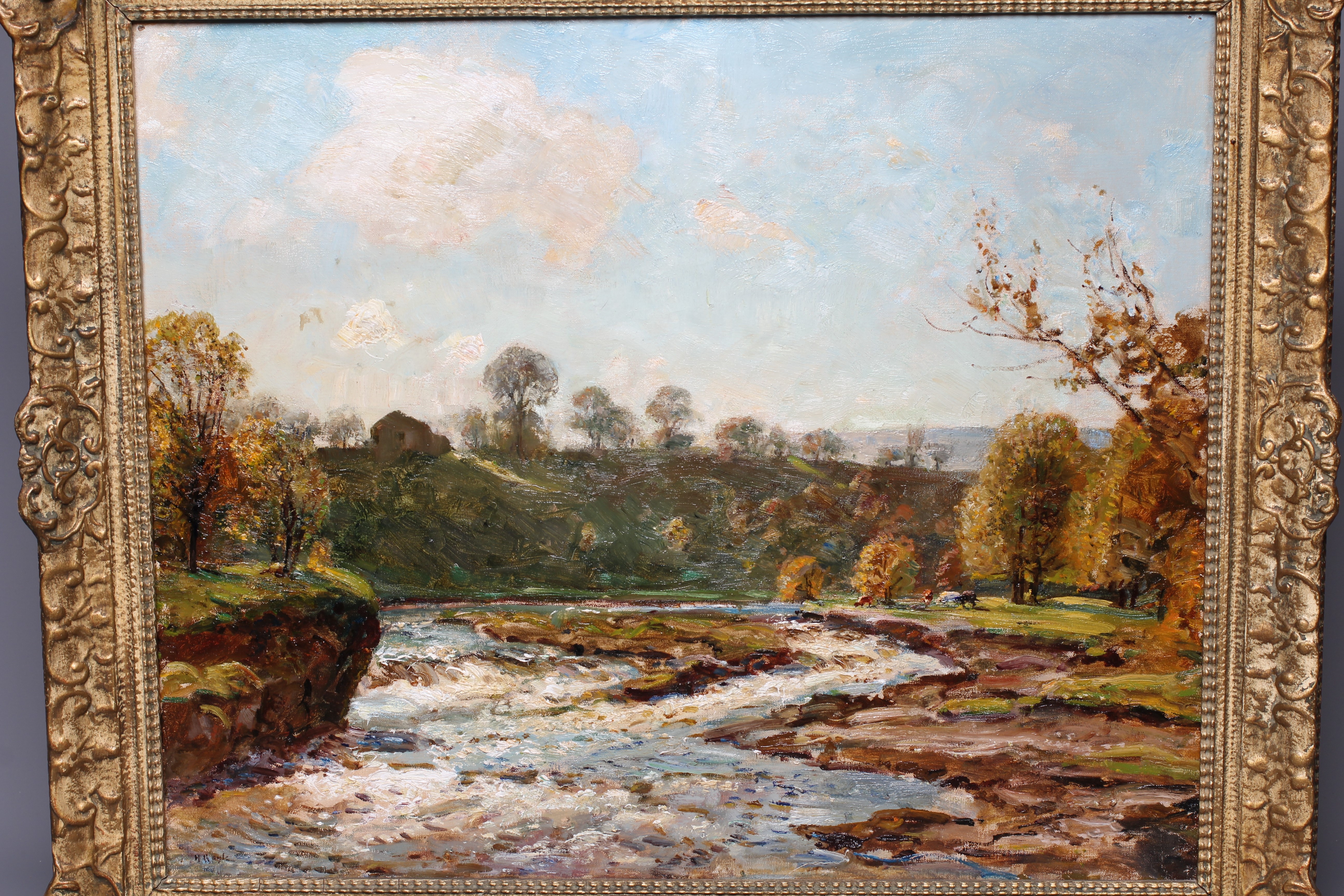 HERBERT ROYLE (1870-1958) The Ghaistrills, Grassington, signed lower left, oil on canvas, 20 1/2" x Image