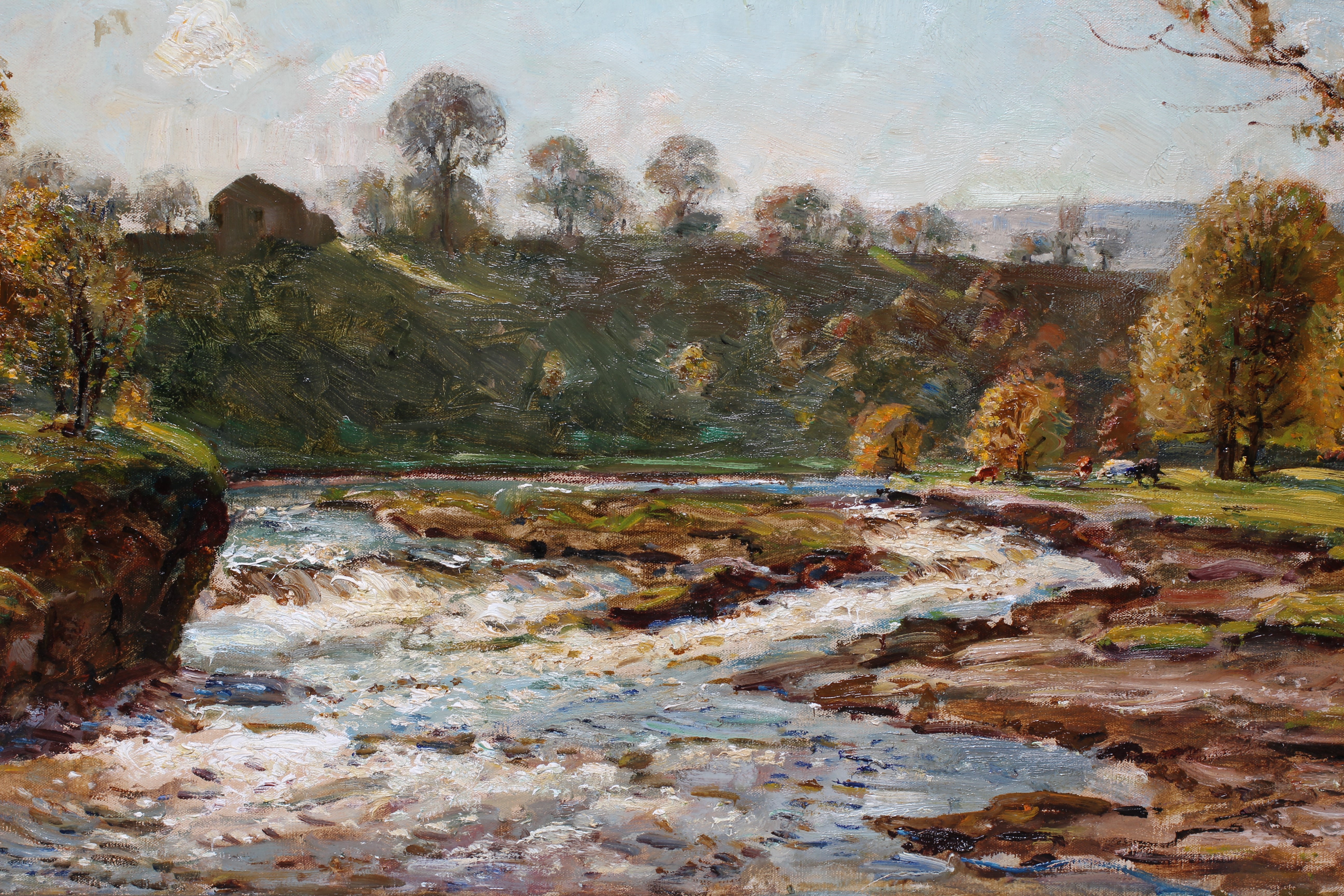 HERBERT ROYLE (1870-1958) The Ghaistrills, Grassington, signed lower left, oil on canvas, 20 1/2" x Image