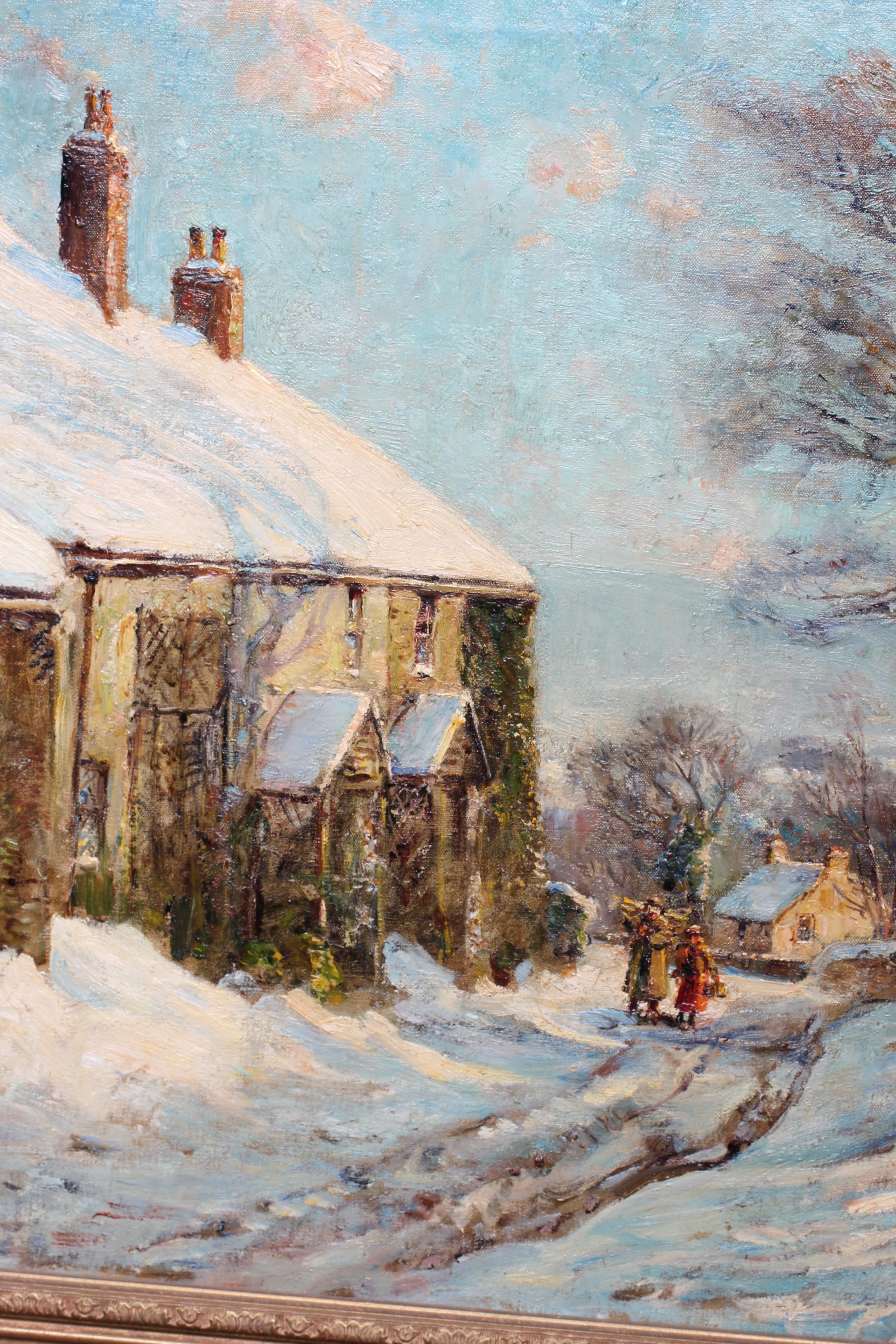 HERBERT ROYLE (1870-1958) Nesfield in Winter, signed lower right, oil on canvas, 20" x 23 1/2", Image