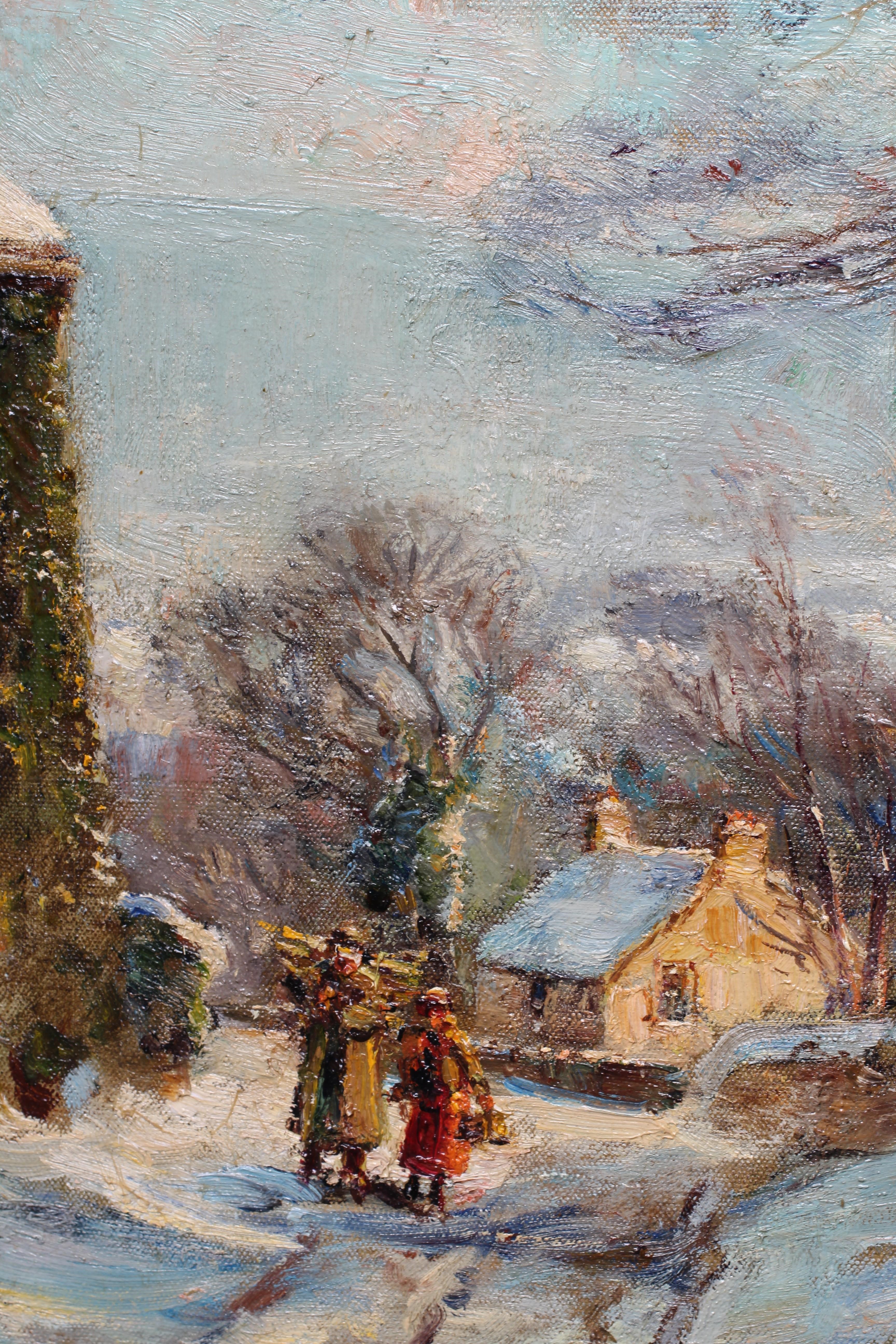 HERBERT ROYLE (1870-1958) Nesfield in Winter, signed lower right, oil on canvas, 20" x 23 1/2", Image