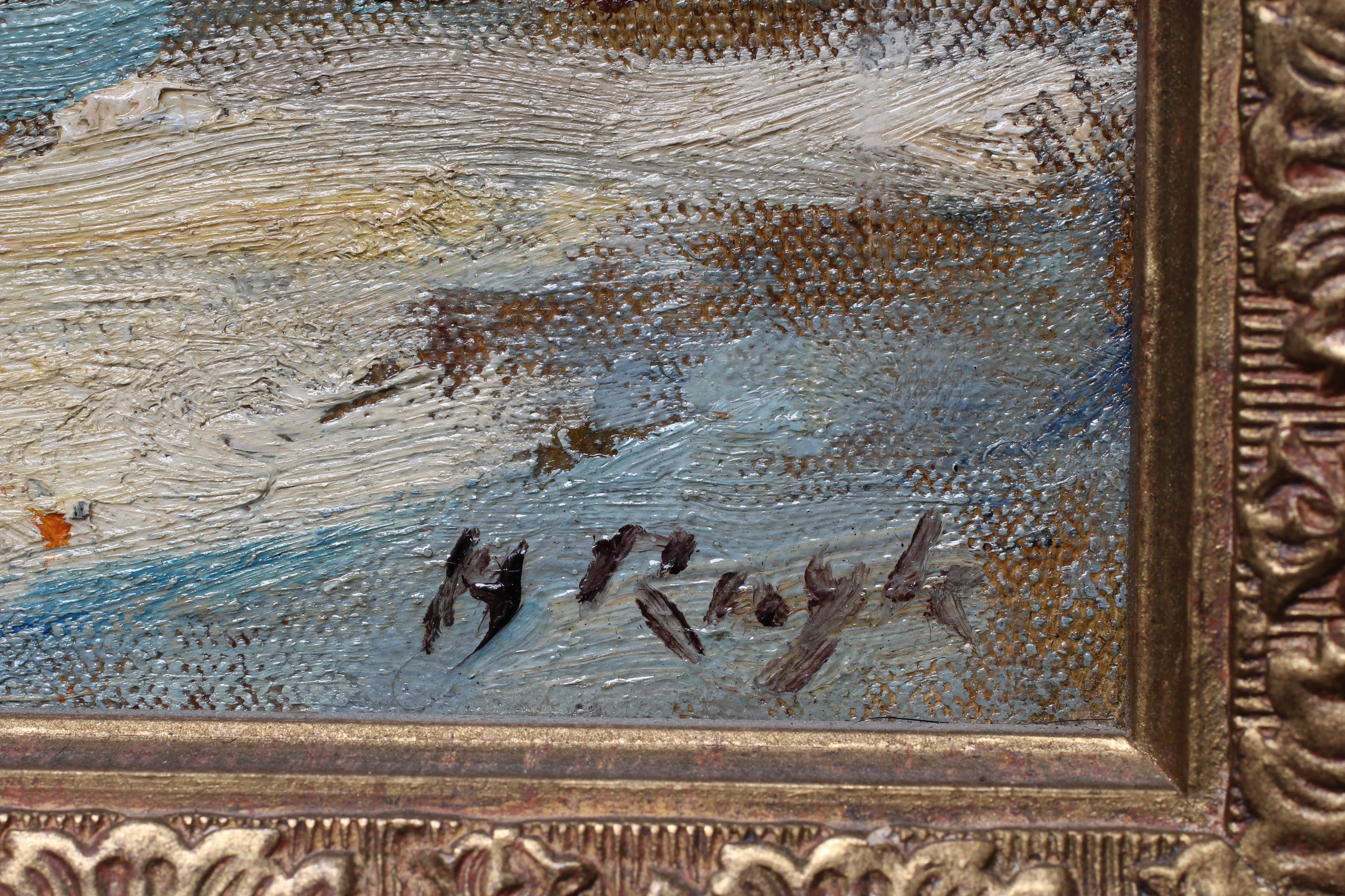 HERBERT ROYLE (1870-1958) Nesfield in Winter, signed lower right, oil on canvas, 20" x 23 1/2", Image