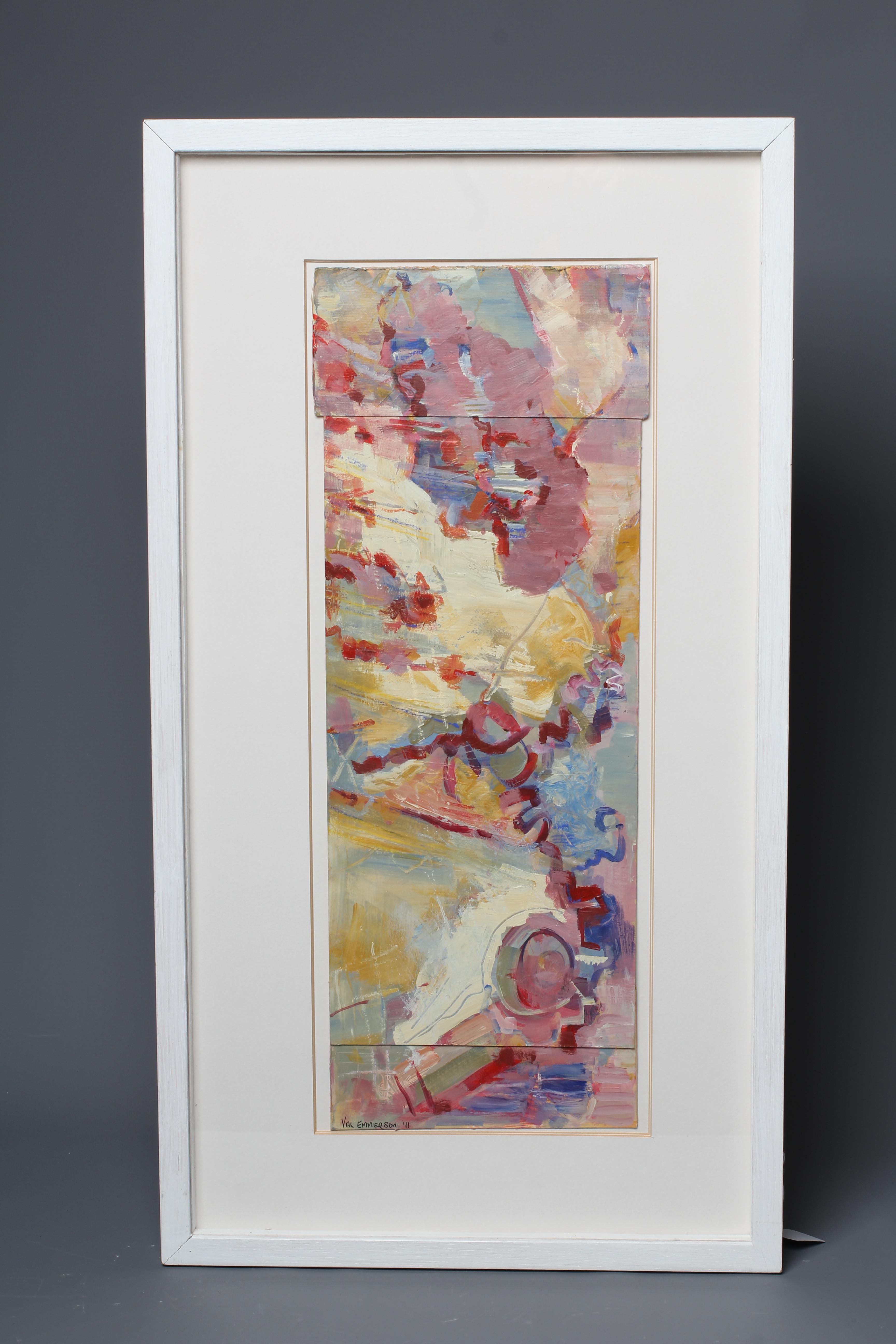 VAL EMMERSON (British School, 20th Century) Abstract, signed lower left and dated '11, oil on board, Image