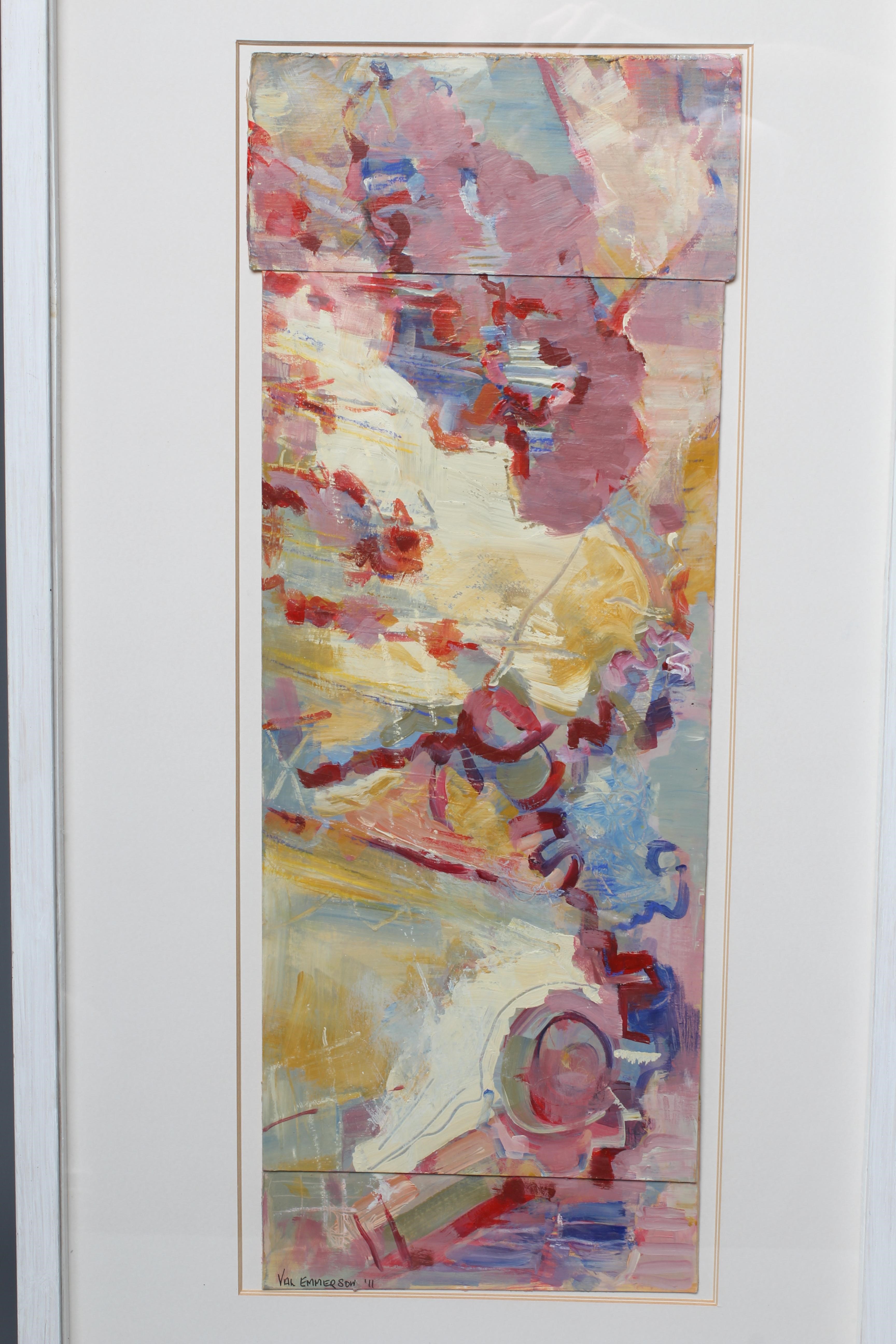 VAL EMMERSON (British School, 20th Century) Abstract, signed lower left and dated '11, oil on board, Image