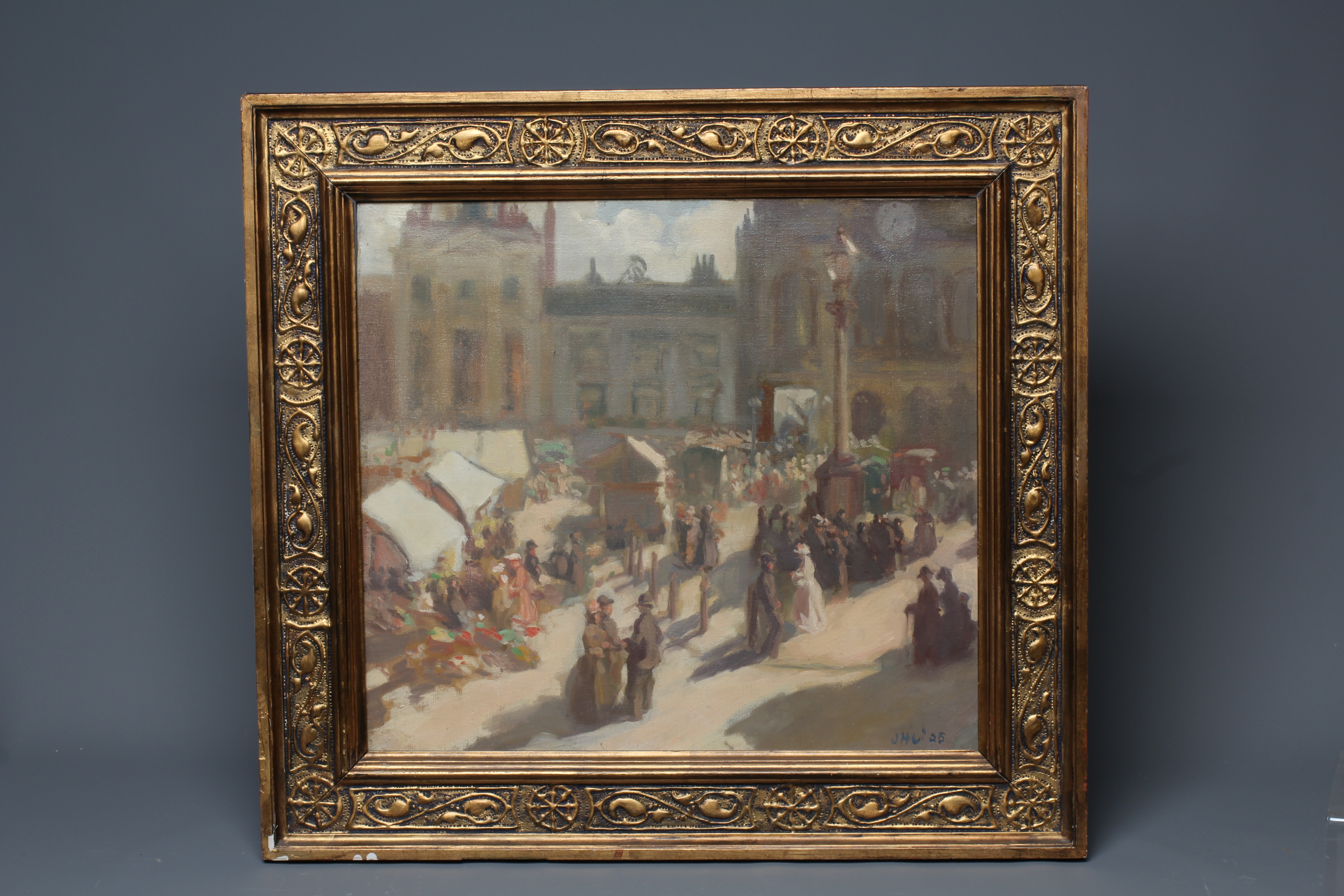 JOHN HODGSON LOBLEY (1878-1954) The Old Market Place, Huddersfield, signed lower right and dated Image