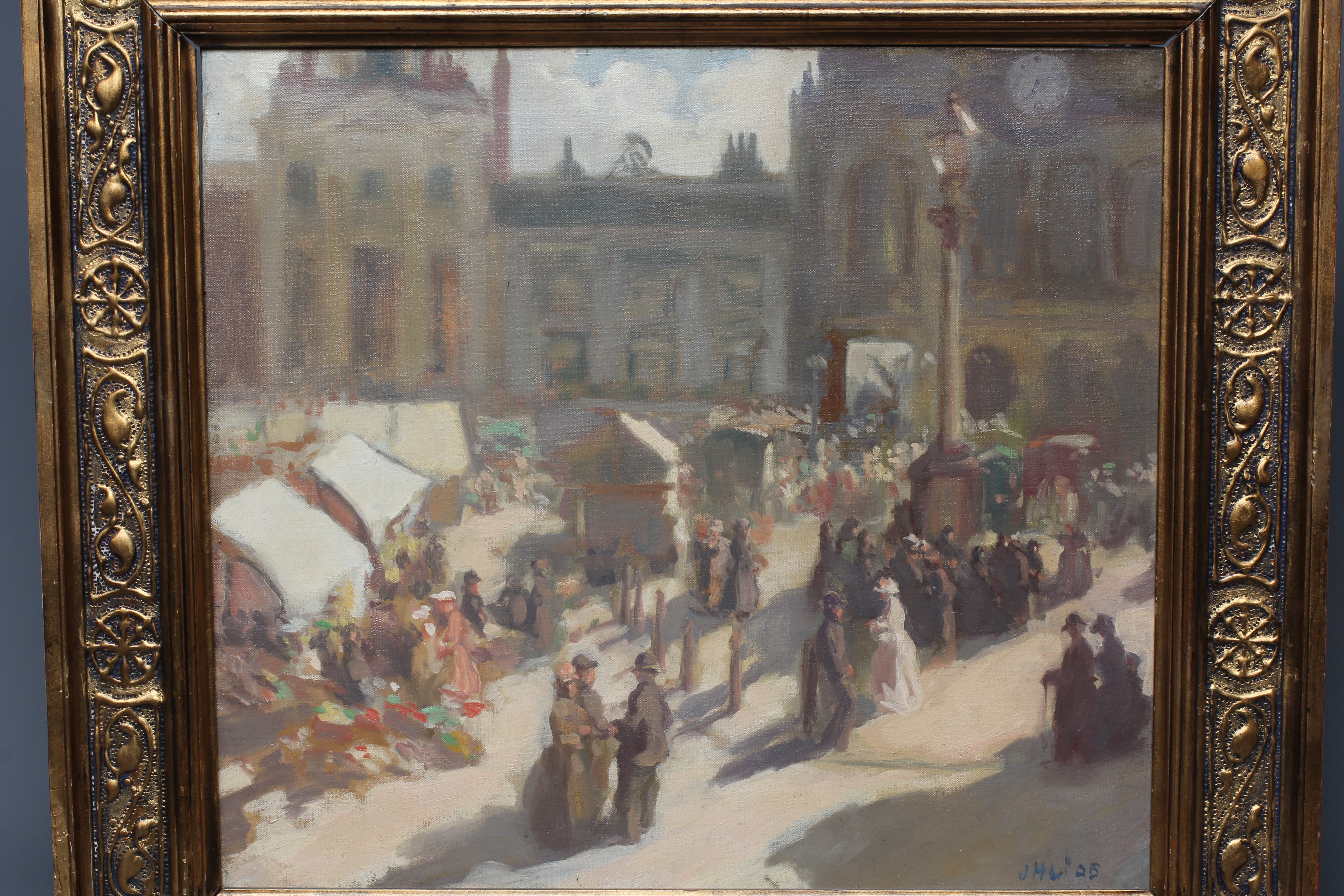 JOHN HODGSON LOBLEY (1878-1954) The Old Market Place, Huddersfield, signed lower right and dated Image