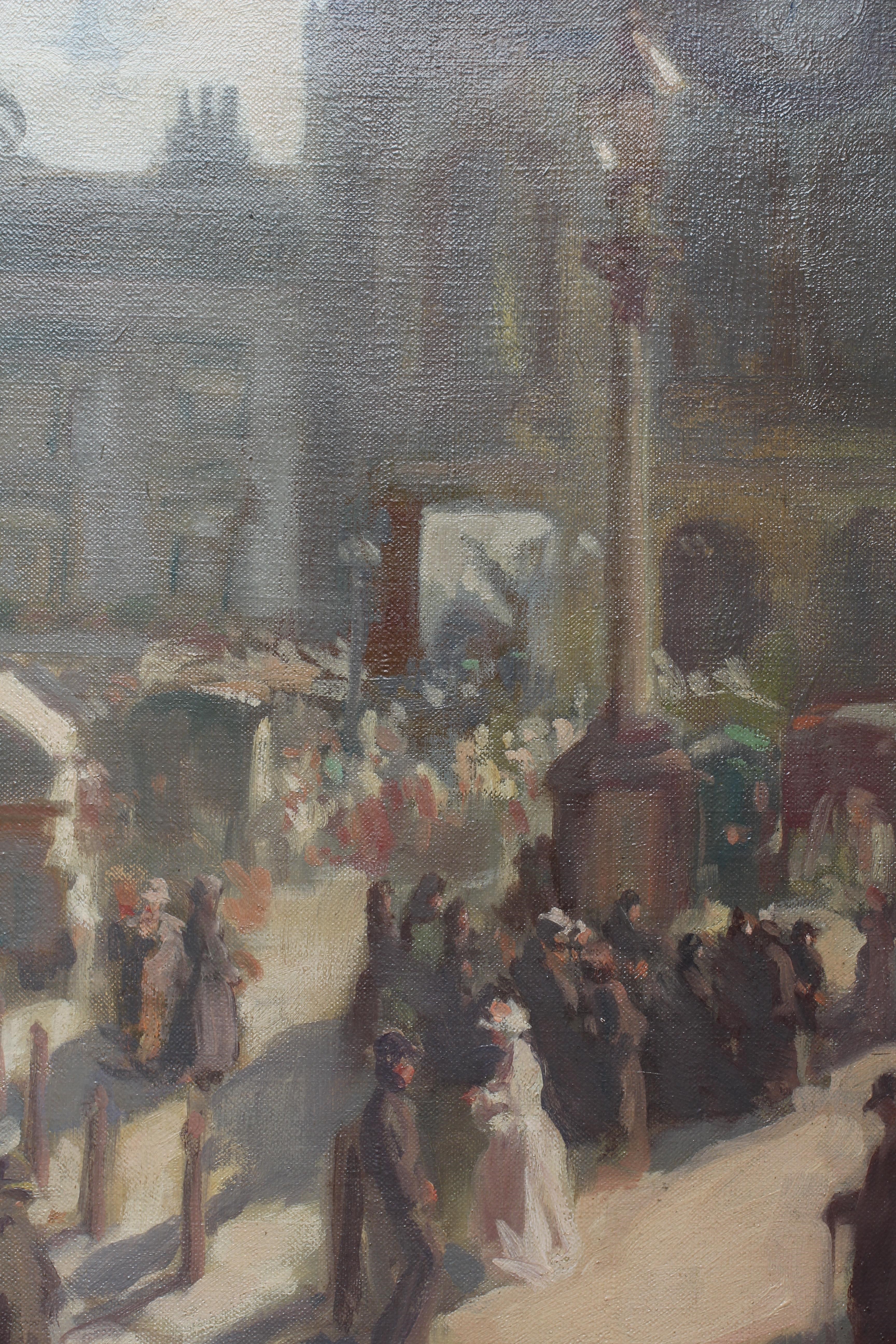 JOHN HODGSON LOBLEY (1878-1954) The Old Market Place, Huddersfield, signed lower right and dated Image
