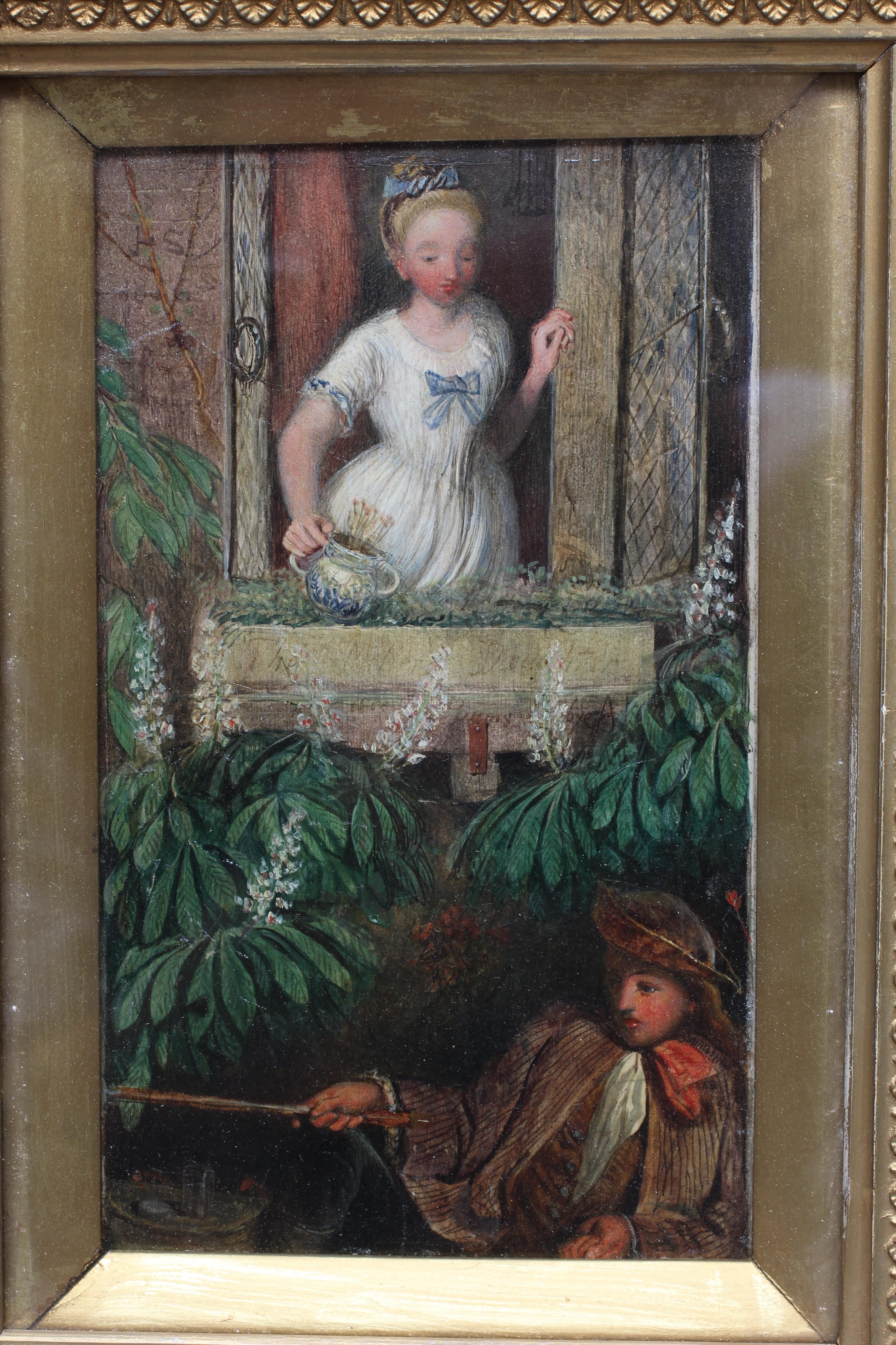 JAMES SMETHAM (1821-1889) Romeo and Juliet, signed with initials and dated 1856 top left, oil on Image