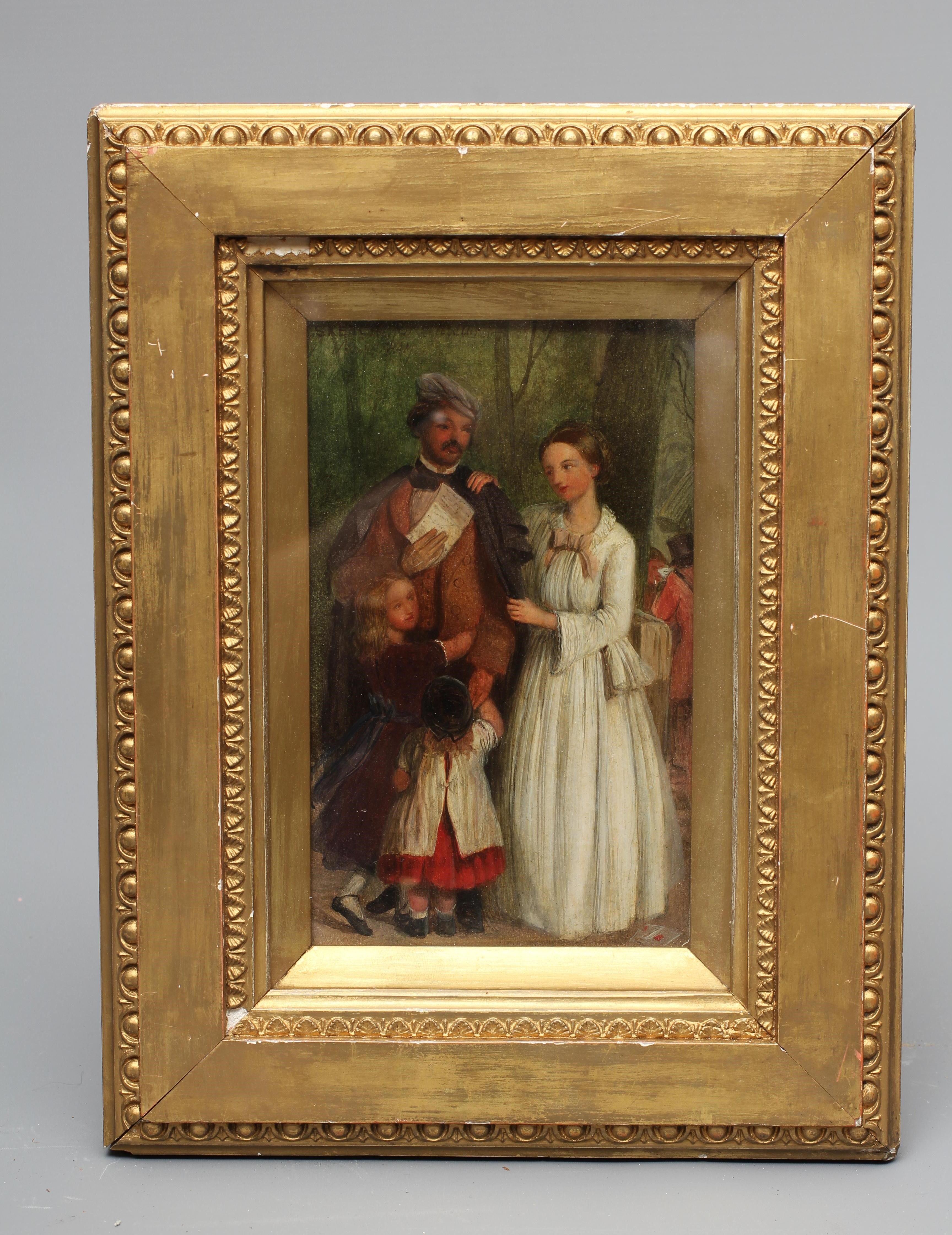 JAMES SMETHAM (1821-1889) Sketch for a Play, signed, indistinctly inscribed and dated 1856 top left, Image