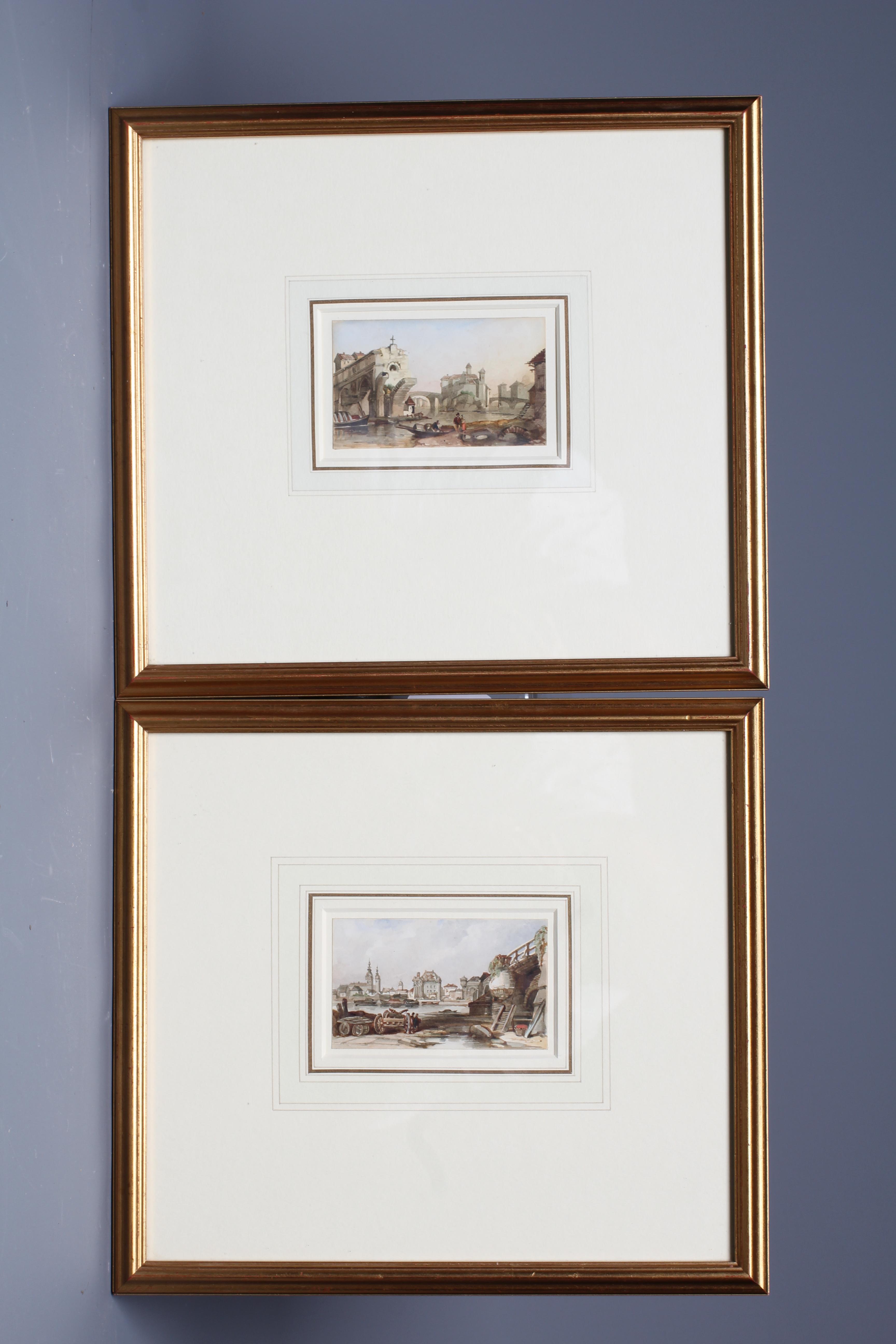 CIRCLE OF SAMUEL PROUT (1783-1852) 'Ponte Rotto, Rome' and 'A View of a Continental Bridge', a pair, Image