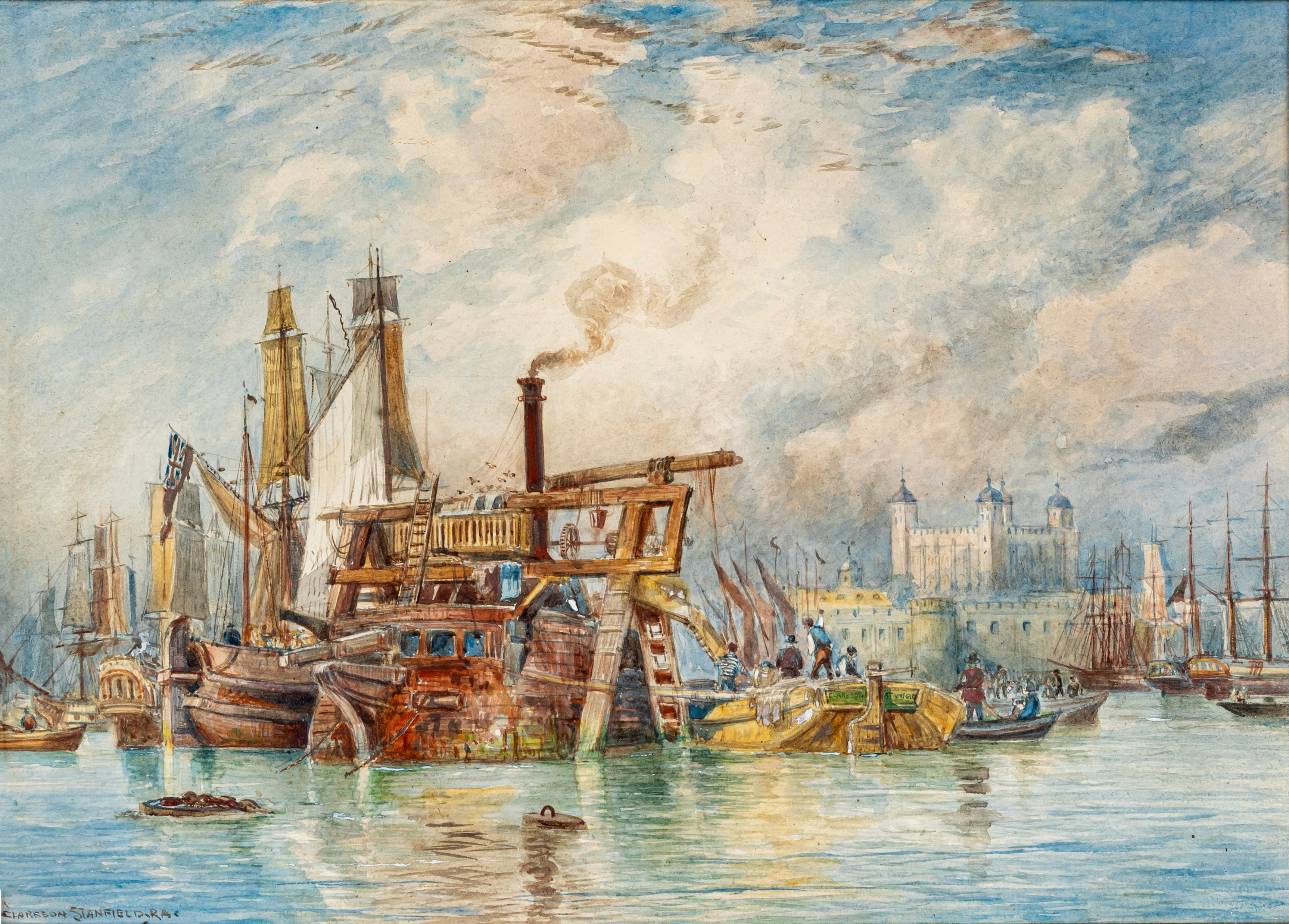 MANNER OF WILLIAM CLARKSON STANFIELD (1793-1867) 'Ballast dredger off the Tower of London' Image
