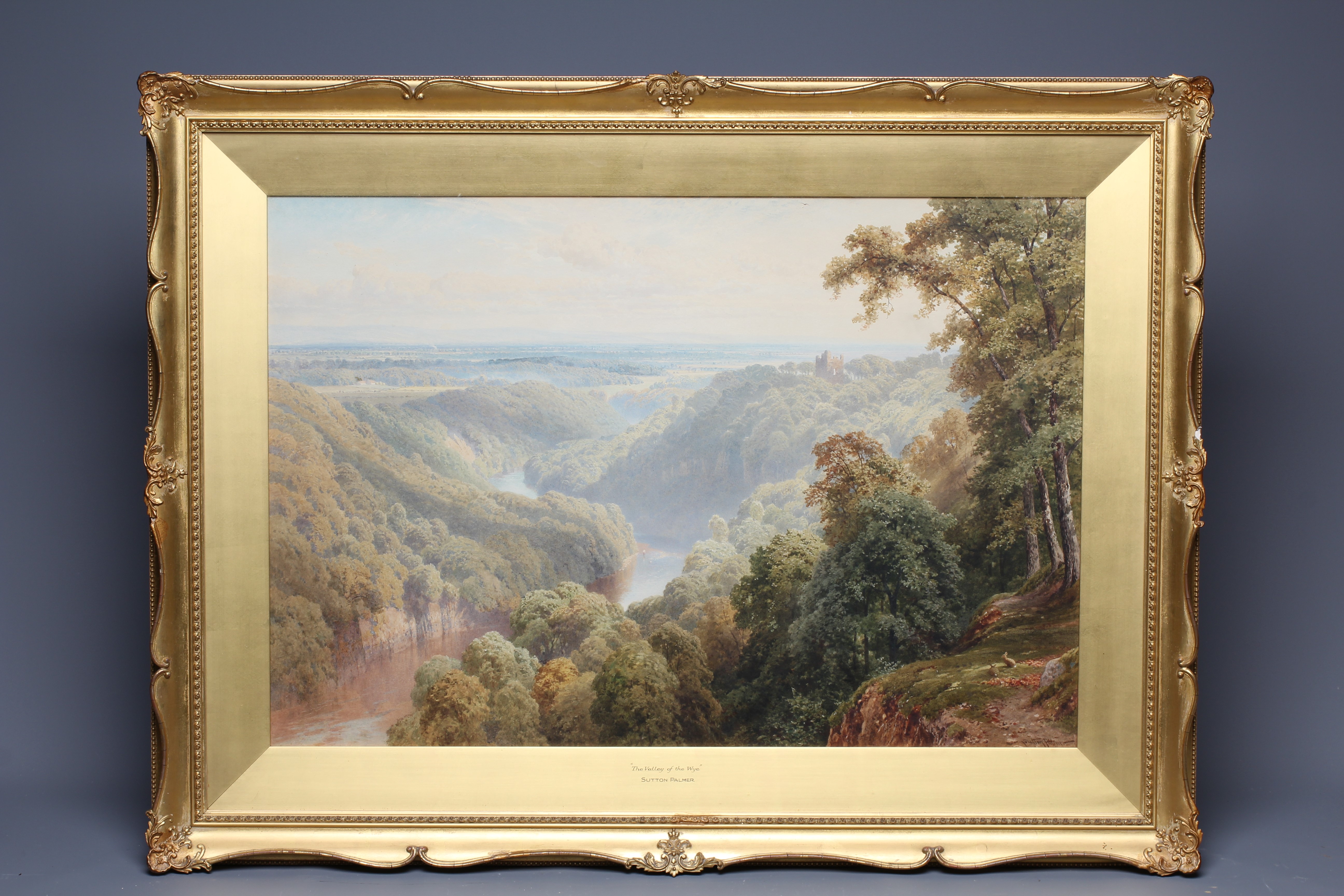 HARRY SUTTON PALMER (1854-1933) The Valley of the Wye, signed lower right, watercolour, 19 1/2" x Image