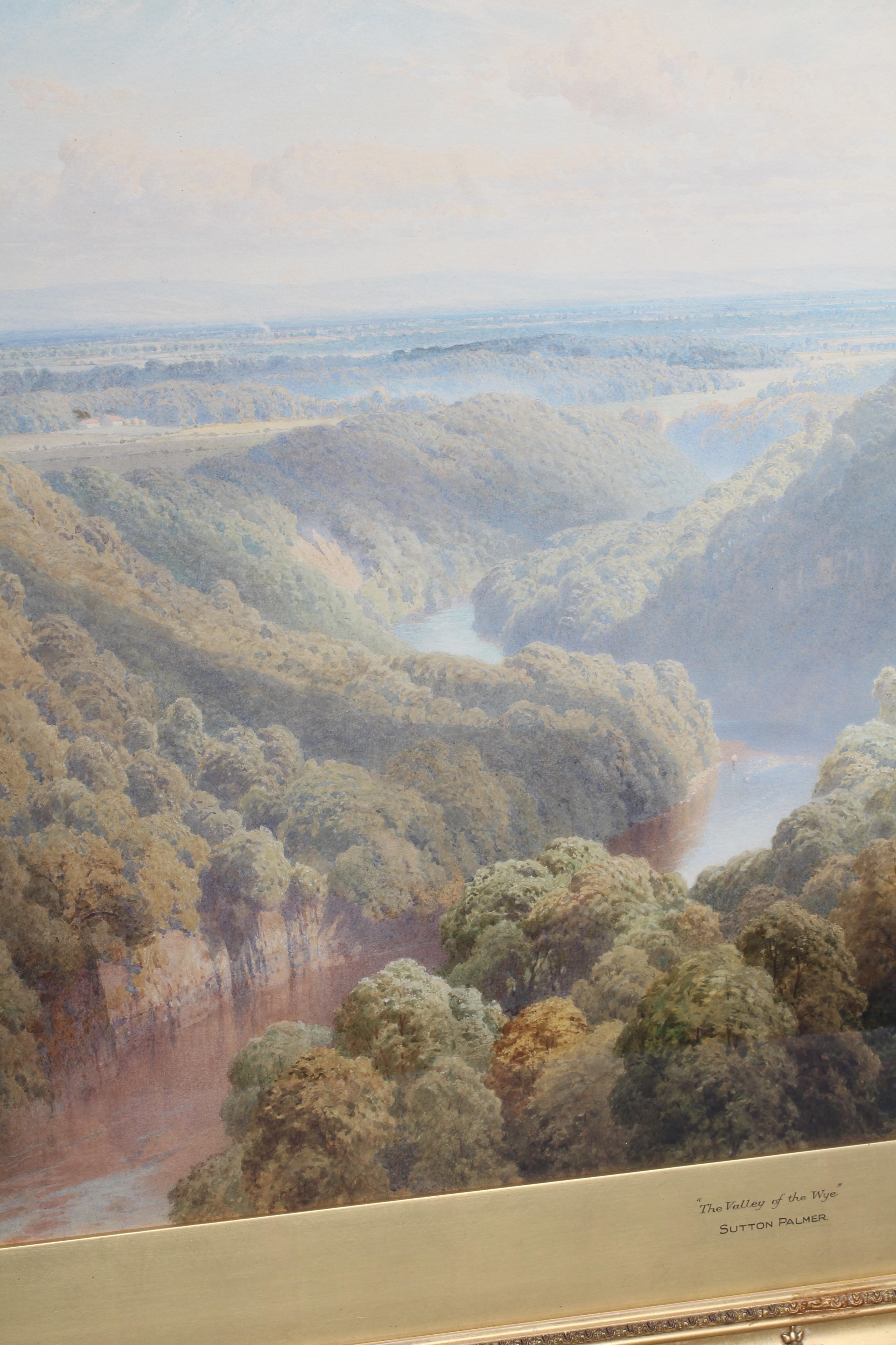 HARRY SUTTON PALMER (1854-1933) The Valley of the Wye, signed lower right, watercolour, 19 1/2" x Image