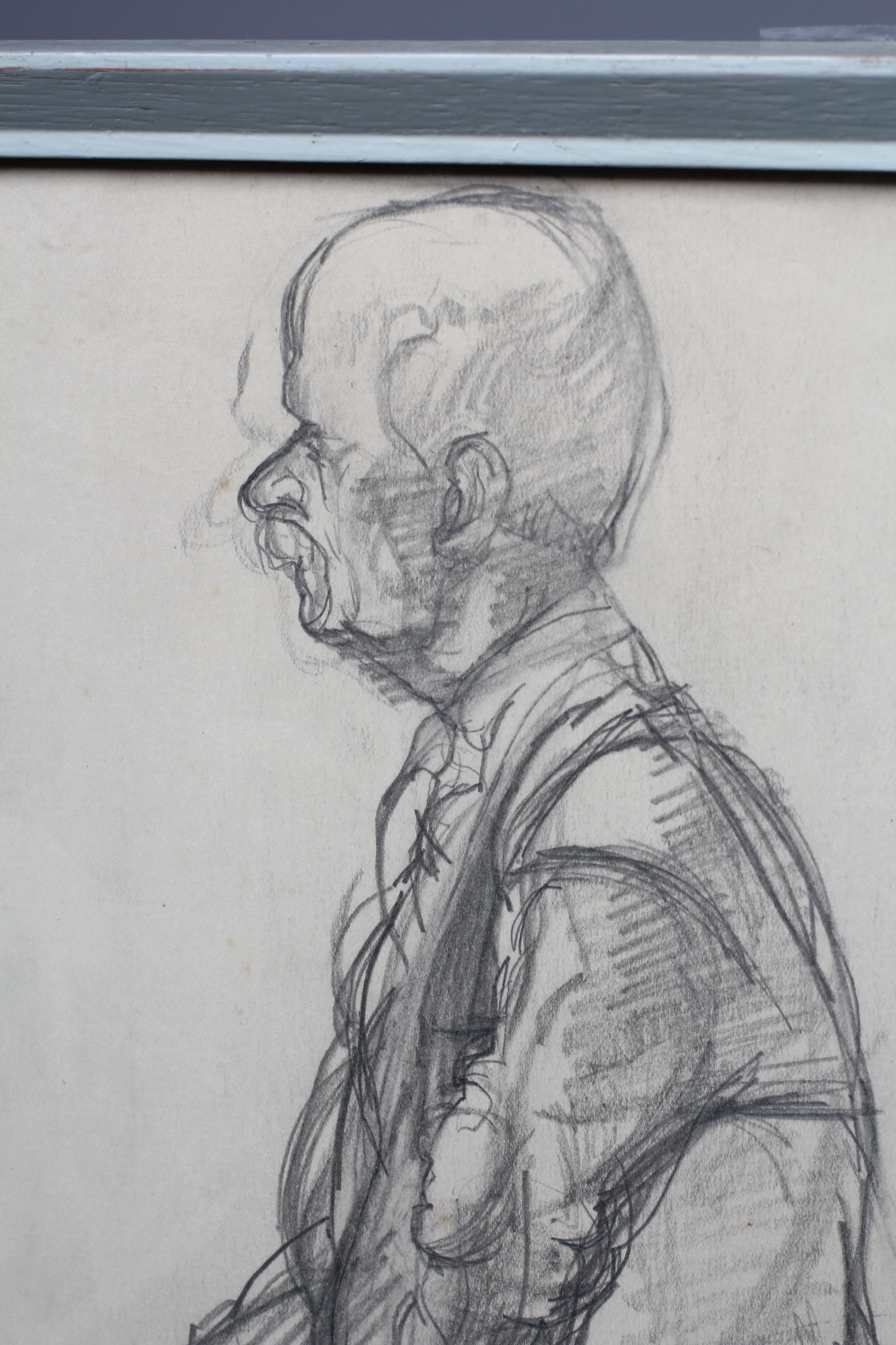 FELIX TOPOLSKI (1907-1989) Portrait of a Gentleman, full length seated on a stool, signed lower Image