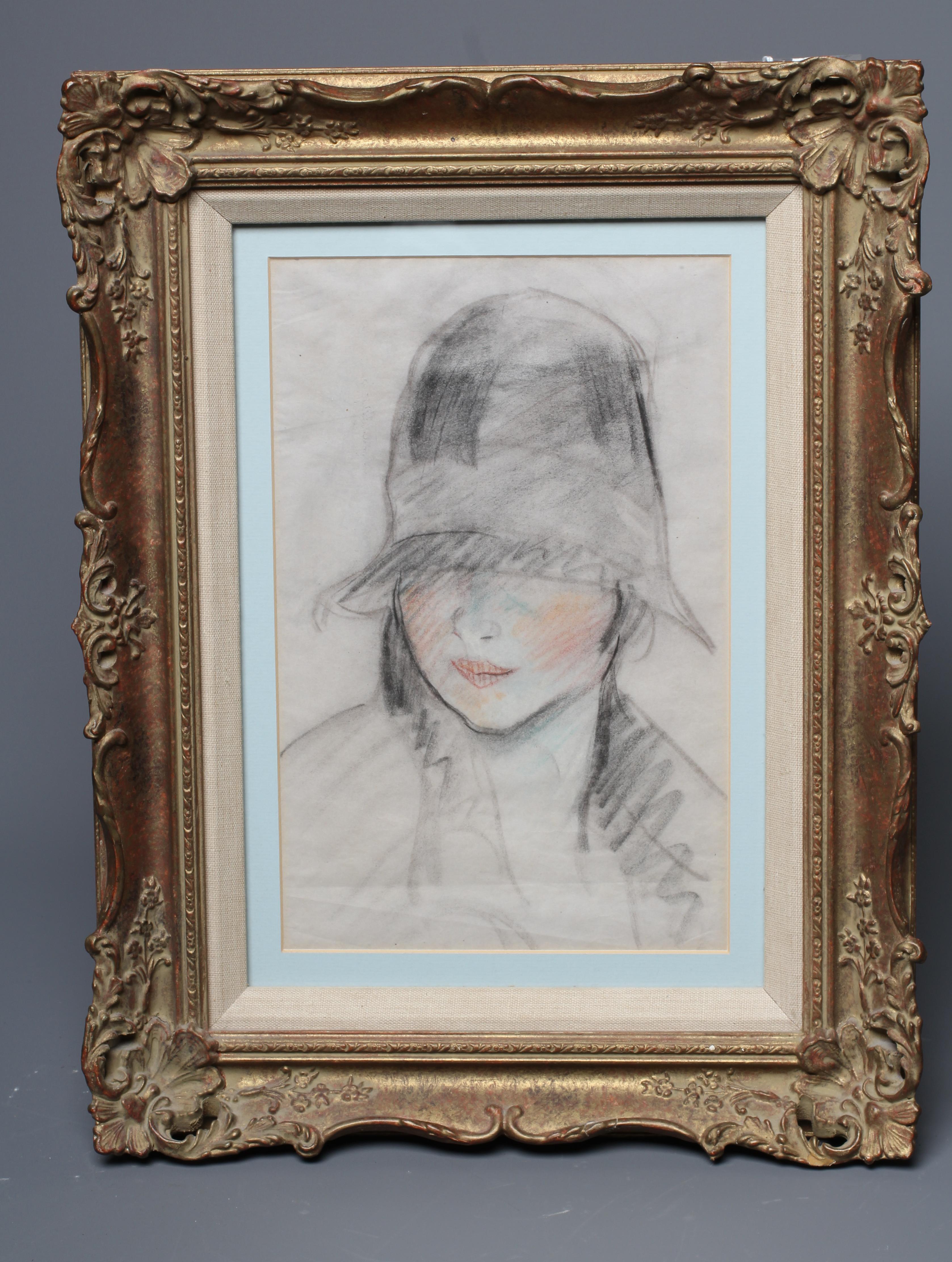 WILLIAM MONK (1863-1937) Flapper Girl, inscribed on label verso 'A Flapper Girl from the Studio Image