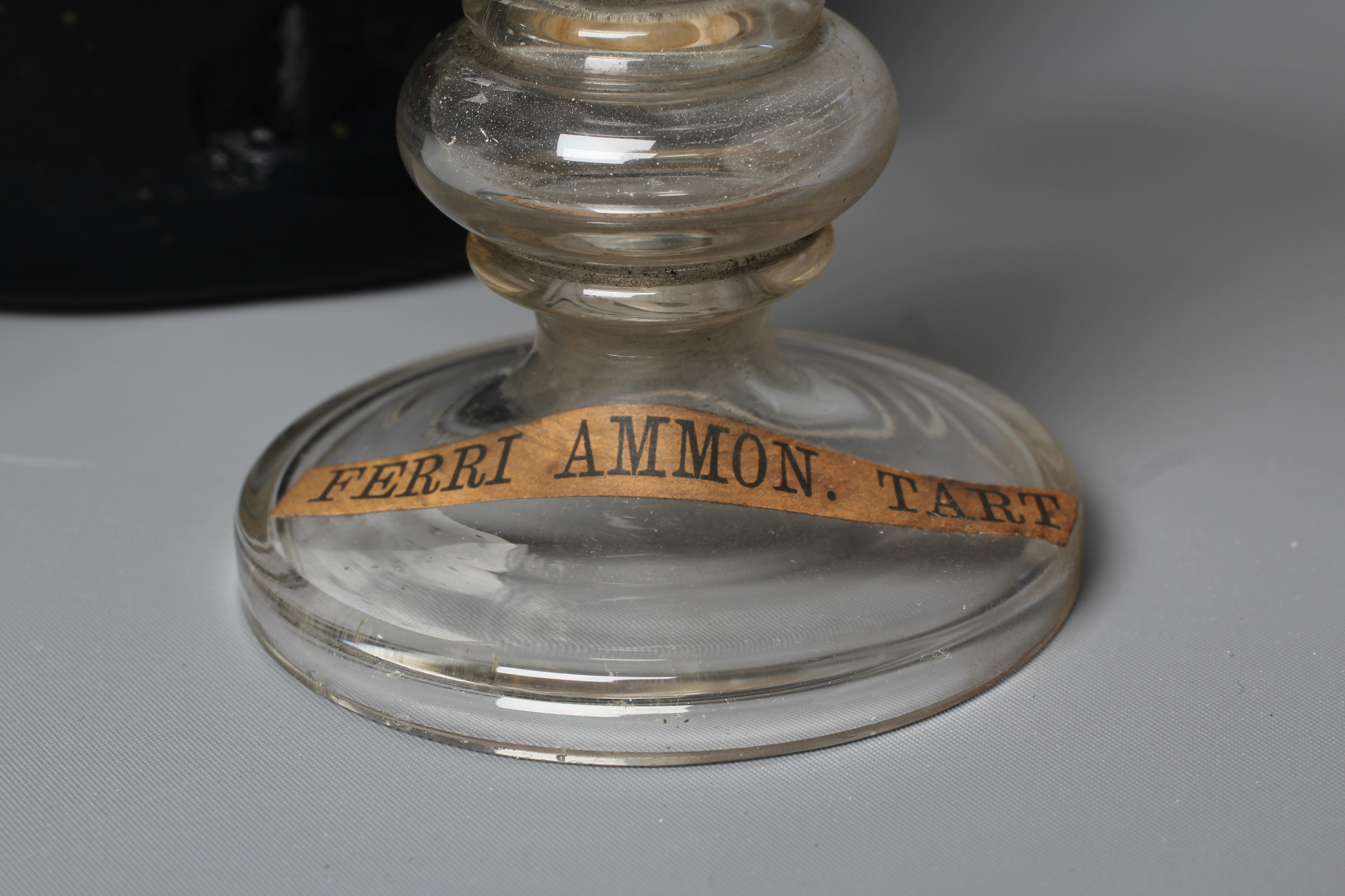 TWO APOTHECARY CLEAR GLASS DISPLAY MUSHROOMS Image