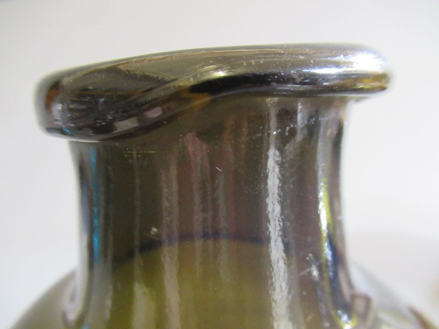 TWO APOTHECARY CLEAR GLASS DISPLAY MUSHROOMS Image