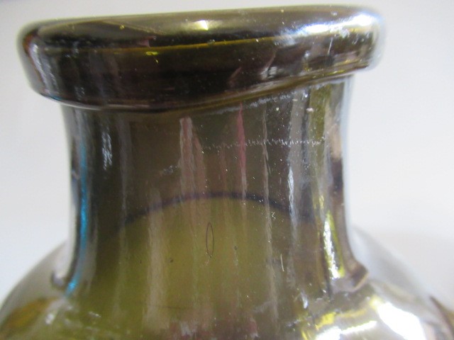 TWO APOTHECARY CLEAR GLASS DISPLAY MUSHROOMS Image