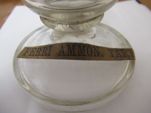 TWO APOTHECARY CLEAR GLASS DISPLAY MUSHROOMS Image