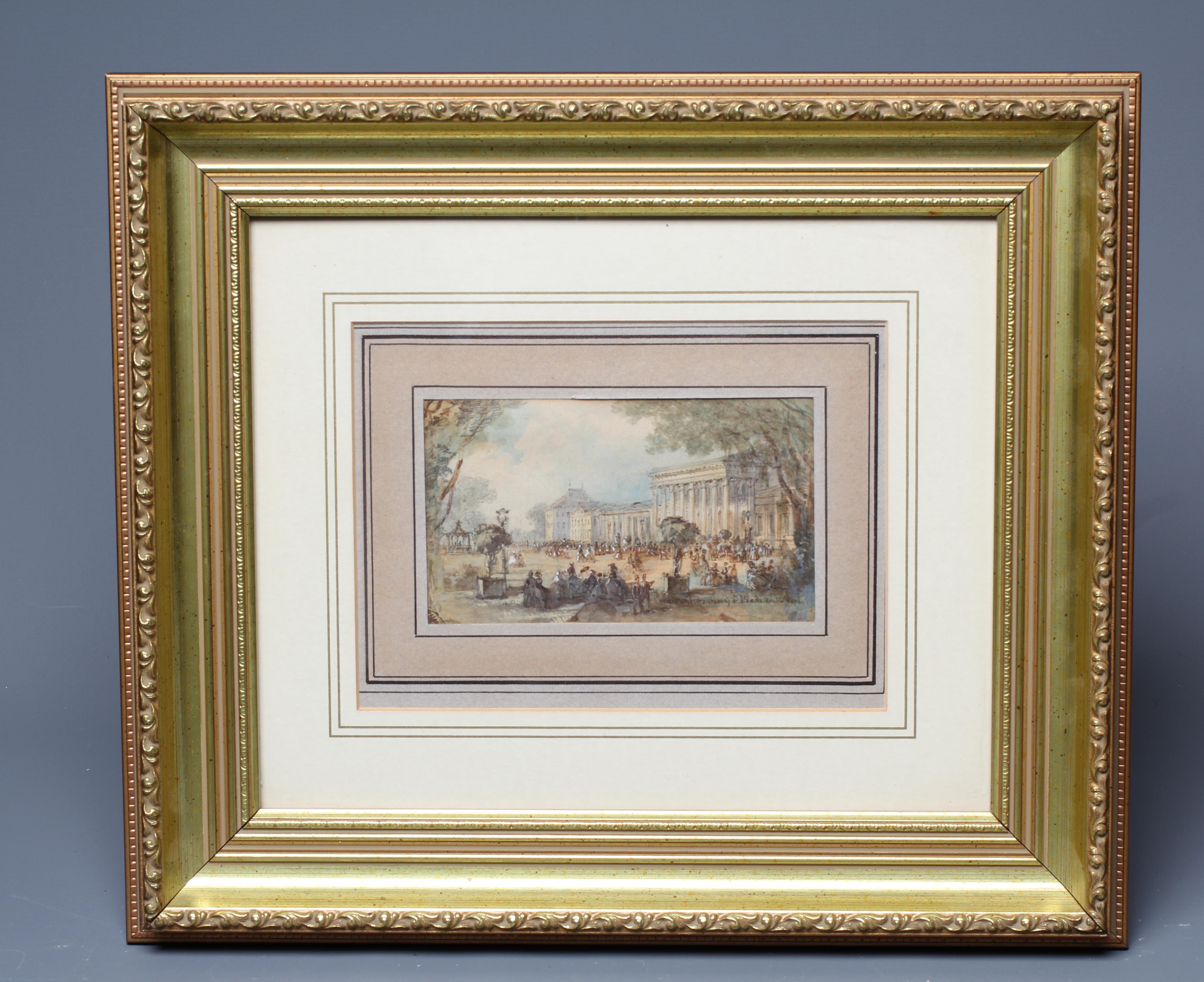 CONTINENTAL SCHOOL (19th Century) Military Parade in a Park, indistinctly inscribed lower right, Image