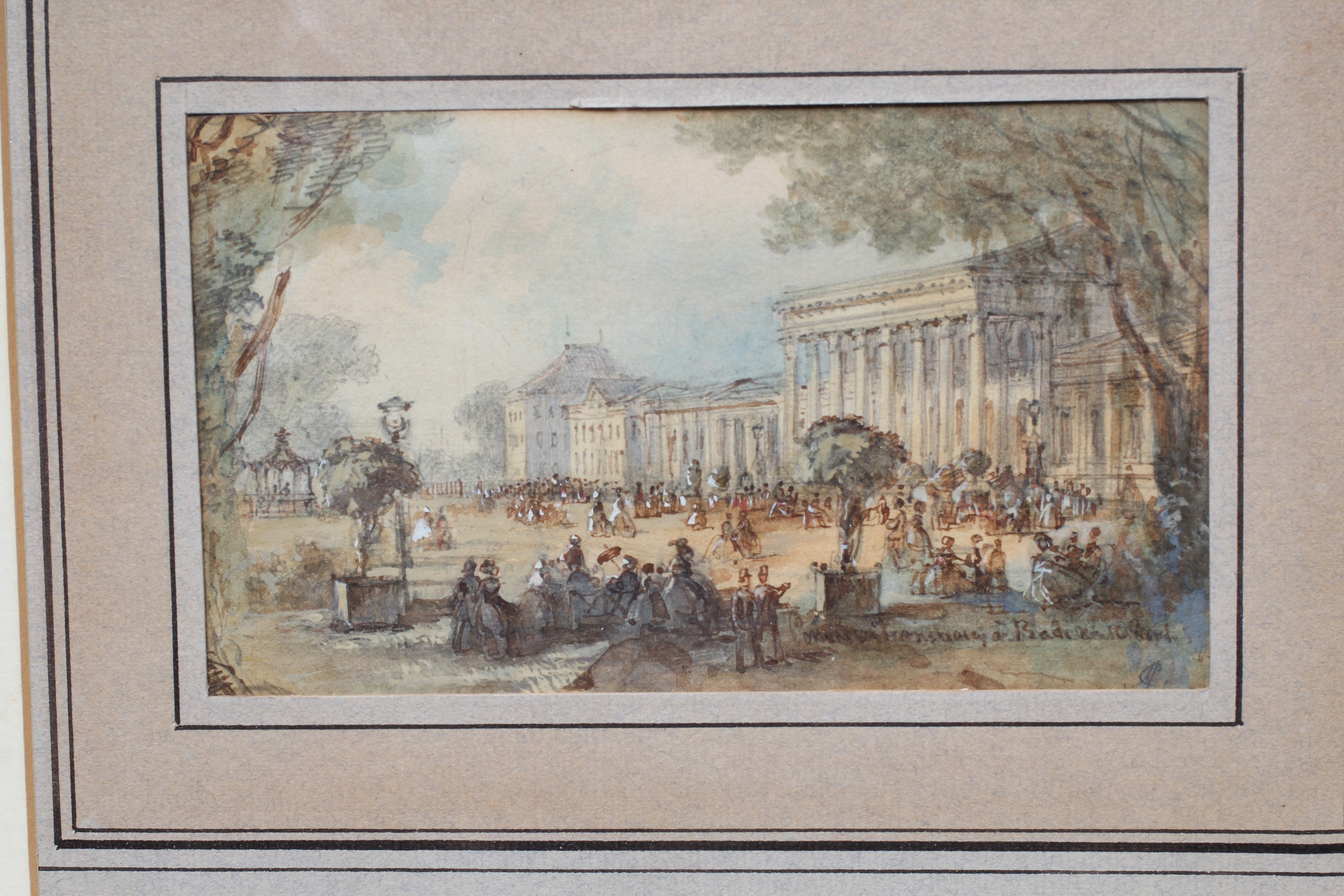CONTINENTAL SCHOOL (19th Century) Military Parade in a Park, indistinctly inscribed lower right, Image