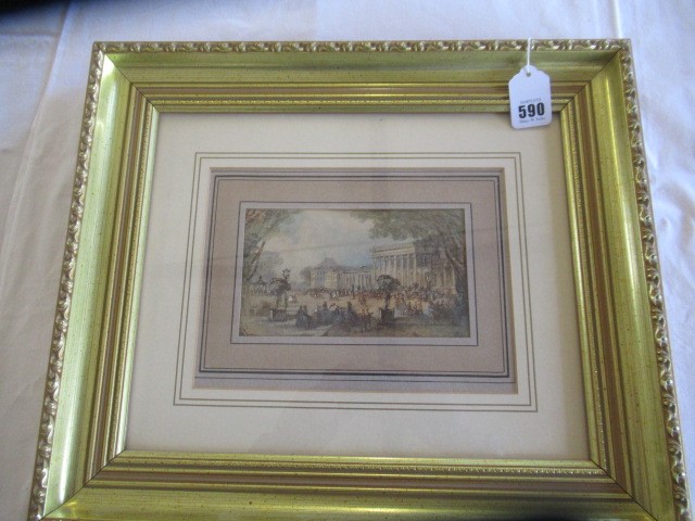 CONTINENTAL SCHOOL (19th Century) Military Parade in a Park, indistinctly inscribed lower right, Image