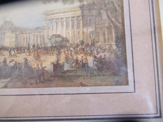 CONTINENTAL SCHOOL (19th Century) Military Parade in a Park, indistinctly inscribed lower right, Image