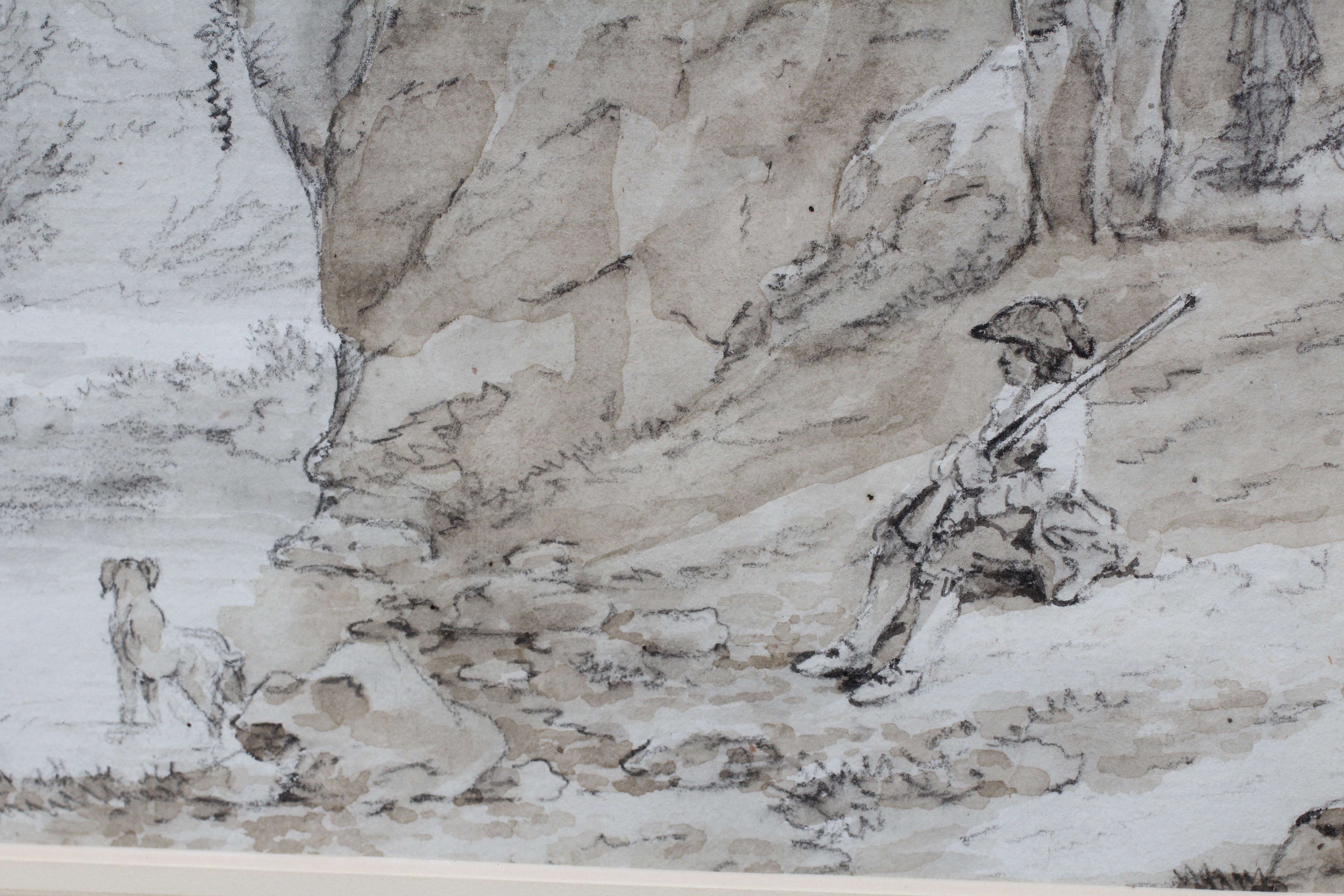 DAVID ALPHONSE DE SANDOZ-ROLLIN (1740-1809) Huntsman with his Dog Beside a River, Colnaghi and Co. Image